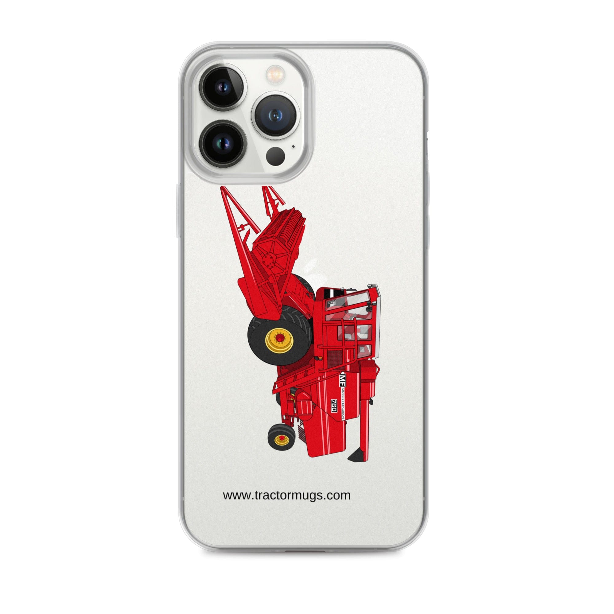 The Tractor Mugs Store iPhone 13 Pro Max Massey 760 Combine Harvester | Clear Case for iPhone® Quality Farmers Merch
