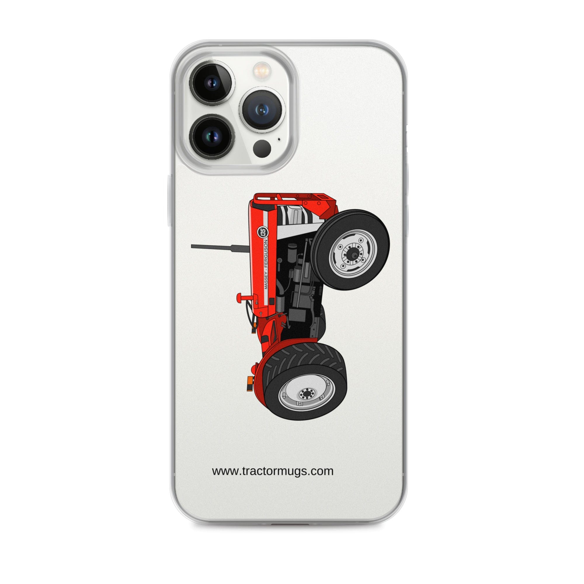 The Tractor Mugs Store iPhone 13 Pro Max Massey Ferguson 135 with cab | Clear Case for iPhone® Quality Farmers Merch