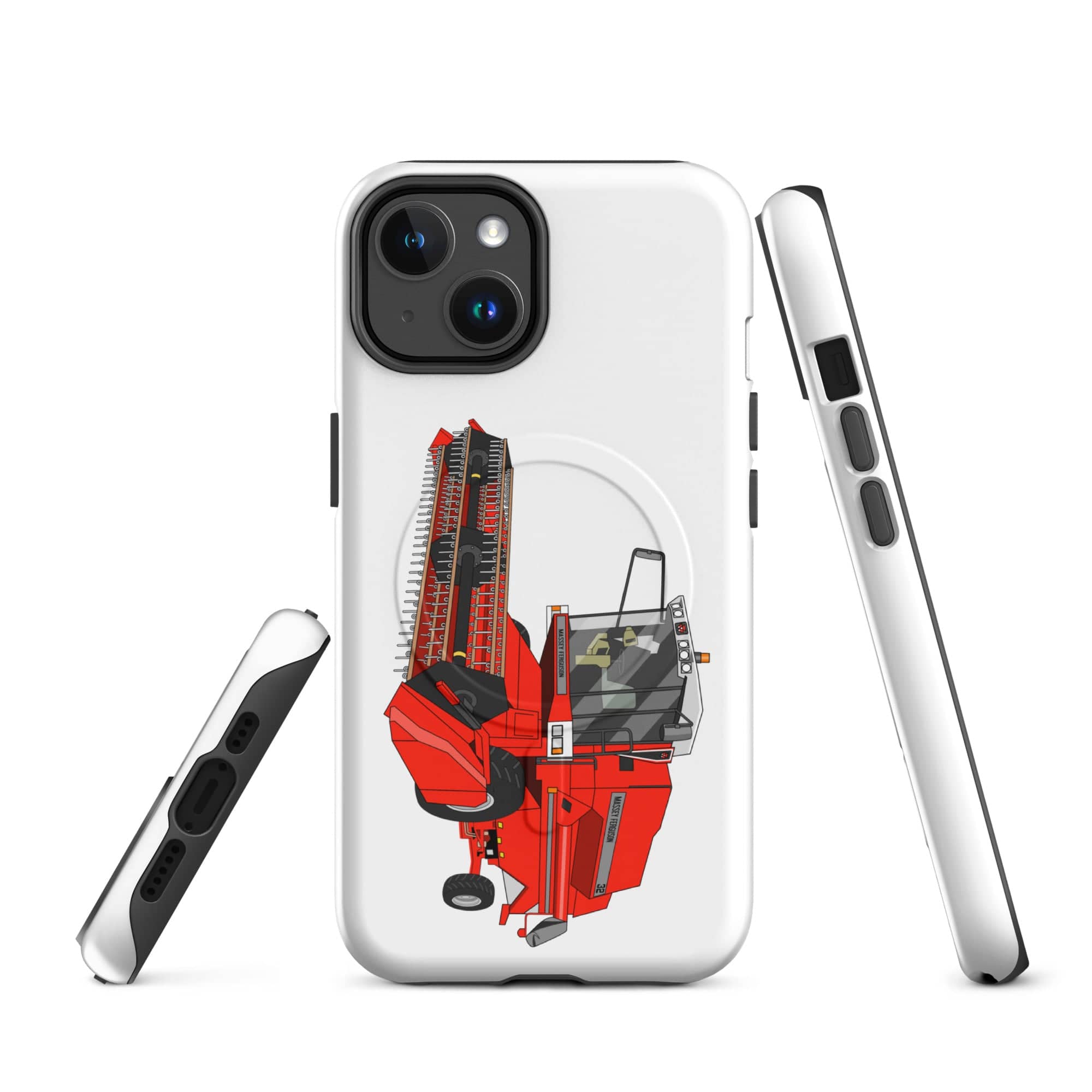 The Tractor Mugs Store iPhone 14 1994 Massey Ferguson 32 Combine Harvester | MagSafe® tough case for iPhone® Quality Farmers Merch