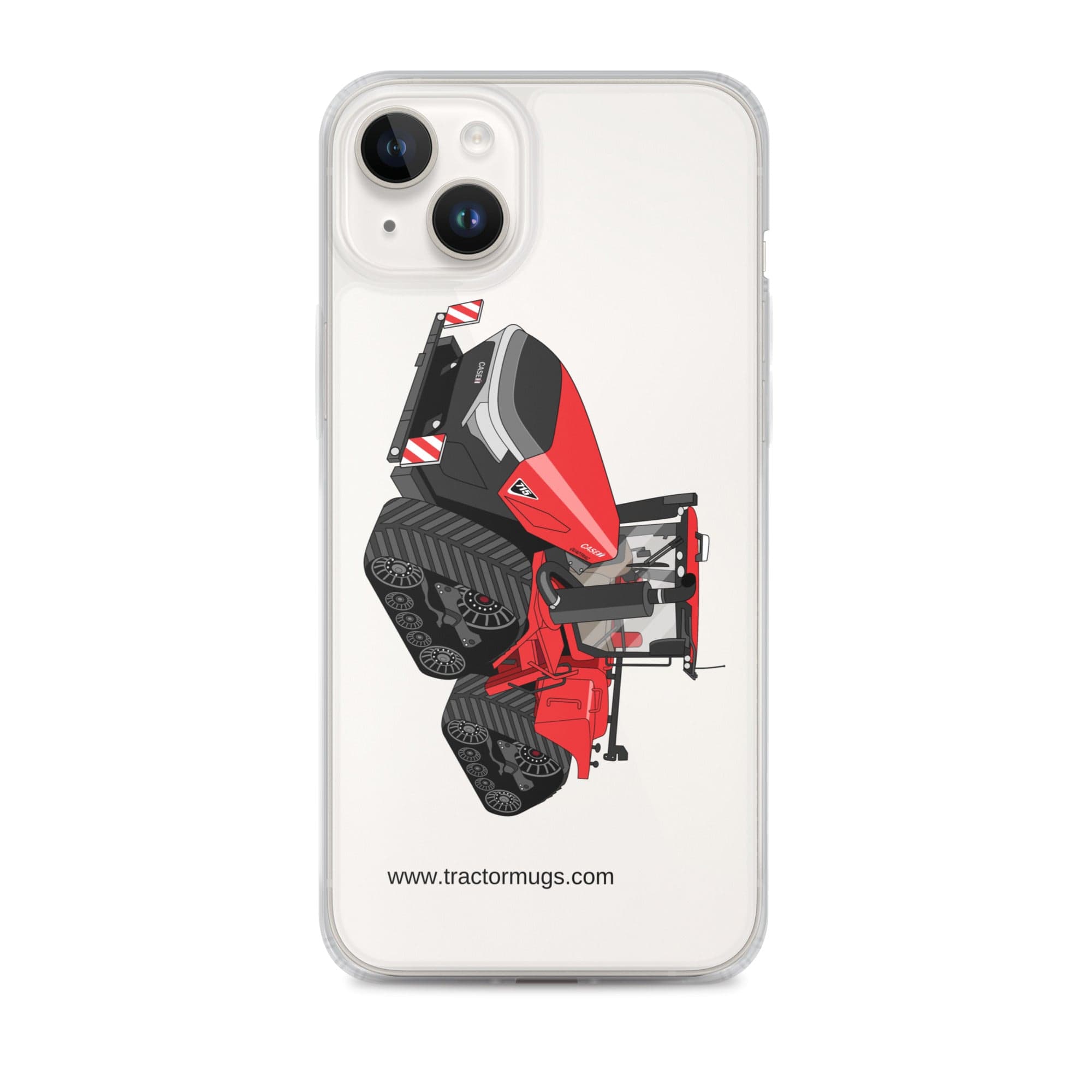 The Tractor Mugs Store iPhone 14 Plus Case IH Quadtrac 715 | Clear Case for iPhone® Quality Farmers Merch