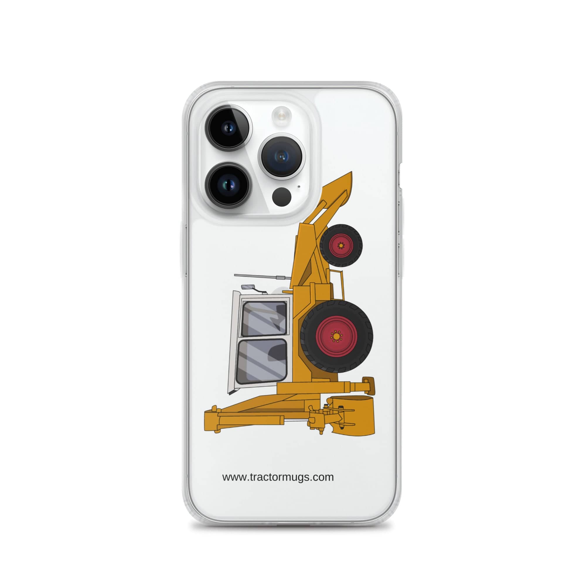 The Tractor Mugs Store iPhone 14 Pro JCB 3C (1975) | Clear Case for iPhone® Quality Farmers Merch