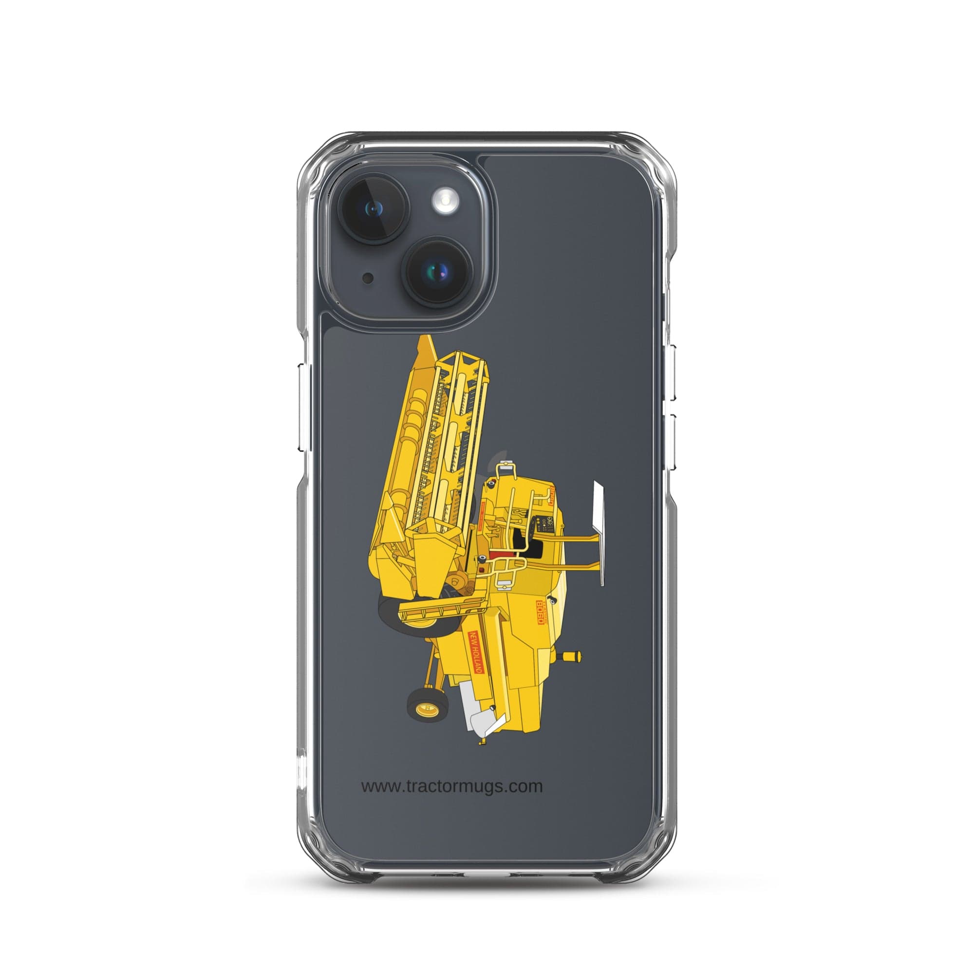 The Tractor Mugs Store iPhone 15 Clayson 8060 Combine Harvester | Clear Case for iPhone® Quality Farmers Merch