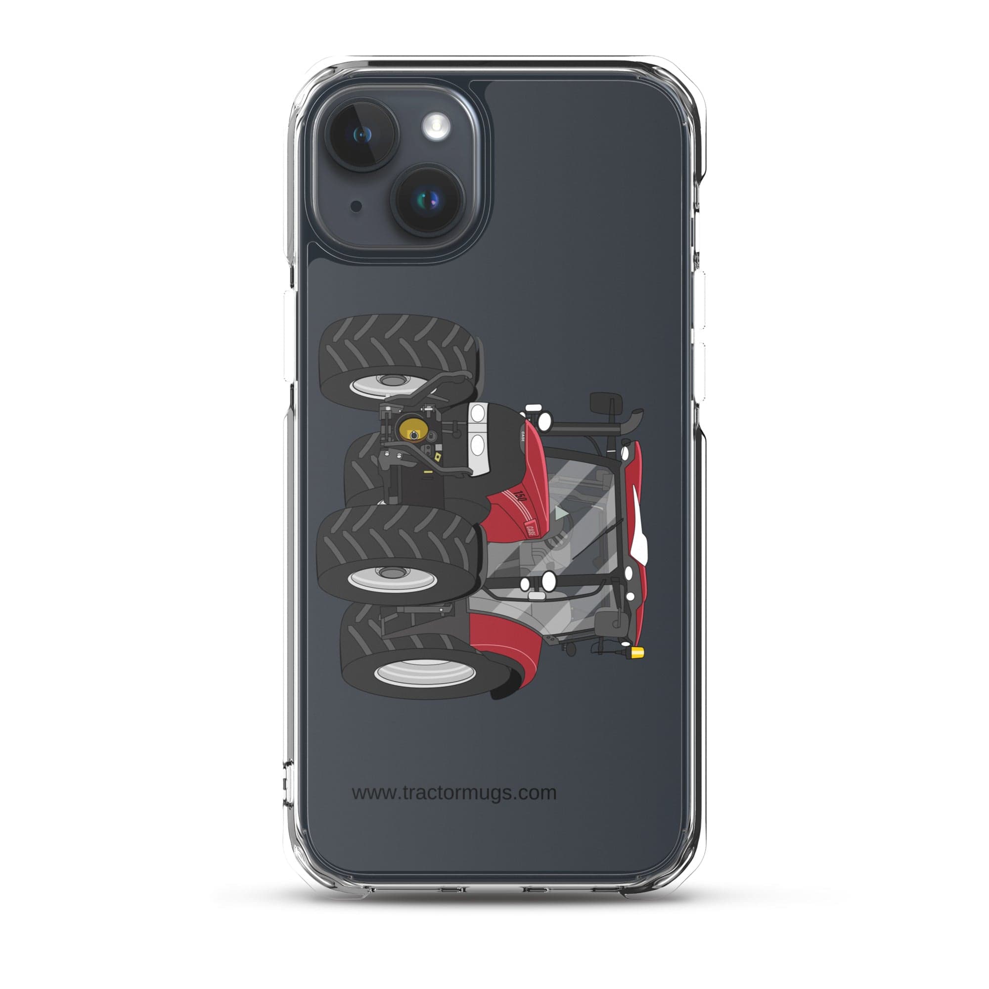 The Tractor Mugs Store iPhone 15 Plus Case IH Maxxum 150 Activedrive 8 | Clear Case for iPhone® Quality Farmers Merch