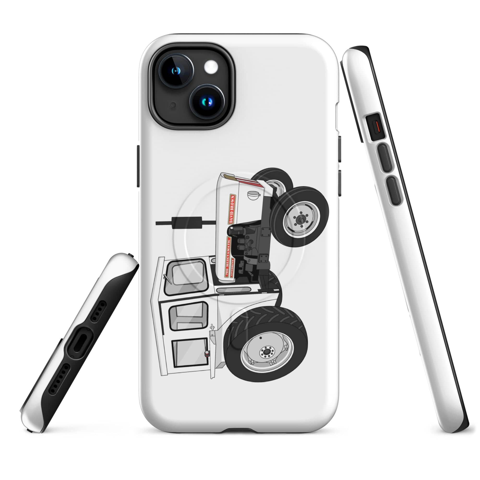 The Tractor Mugs Store iPhone 15 Plus David Brown 780 Selectamatic | MagSafe® tough case for iPhone® Quality Farmers Merch