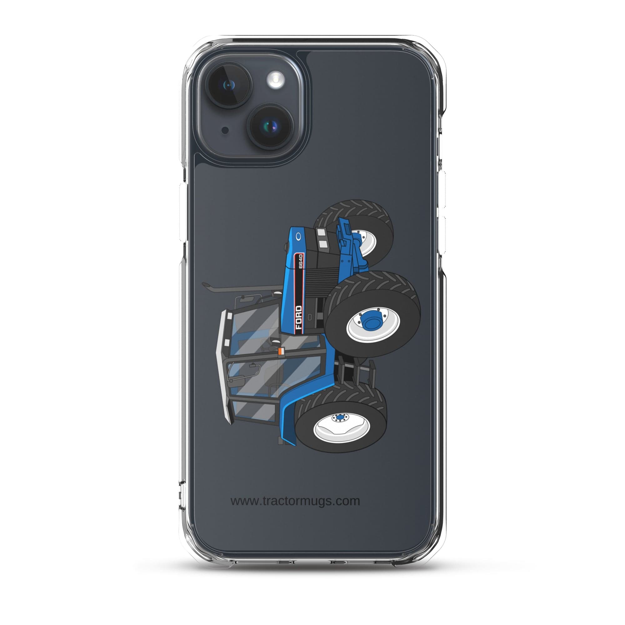 The Tractor Mugs Store iPhone 15 Plus Ford 6640 SE 4WD | Clear Case for iPhone® Quality Farmers Merch