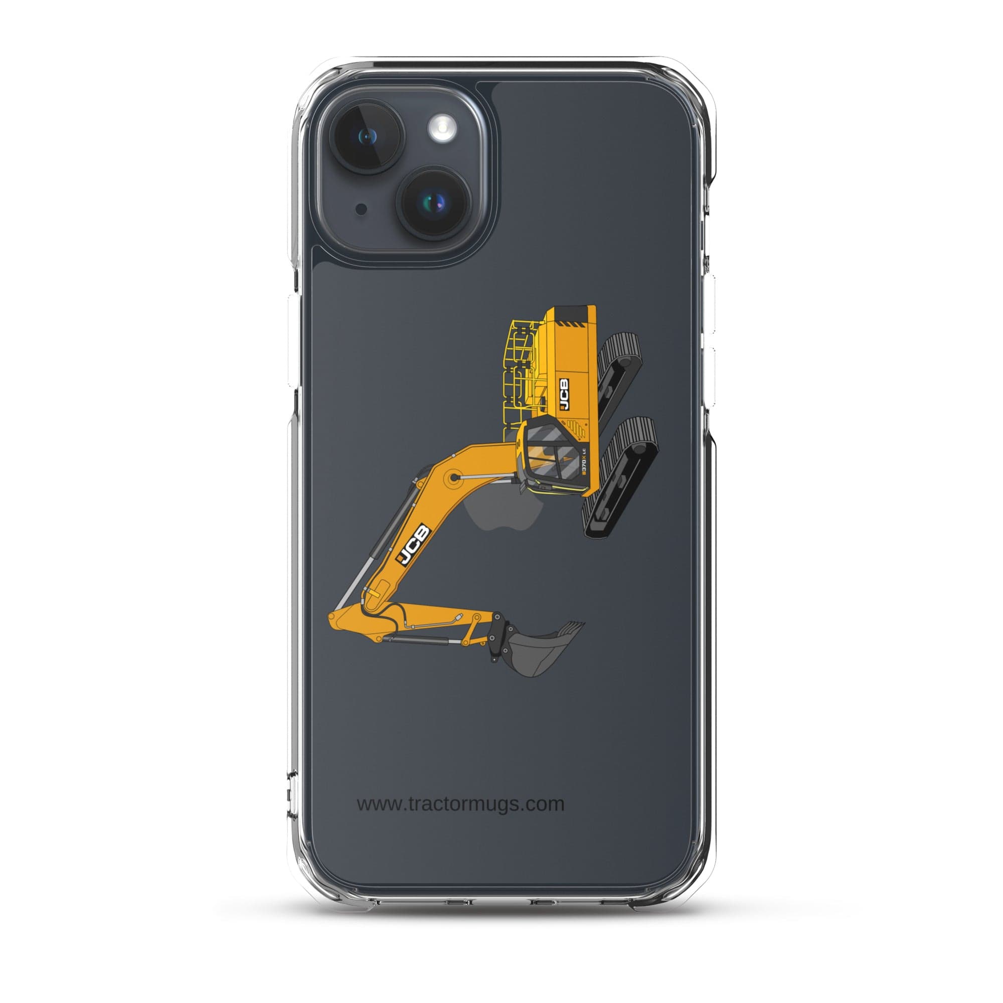 The Tractor Mugs Store iPhone 15 Plus JCB 370 LC | Clear Case for iPhone® Quality Farmers Merch