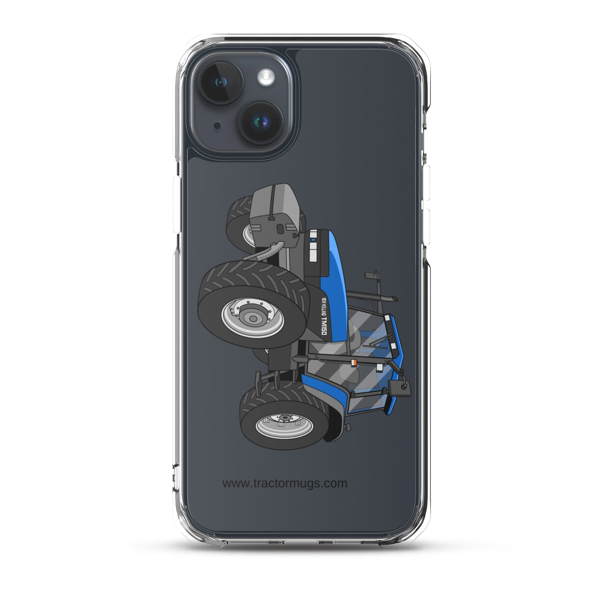 The Tractor Mugs Store iPhone 15 Plus New Holland TM 150 Super Steer | Clear Case for iPhone® Quality Farmers Merch