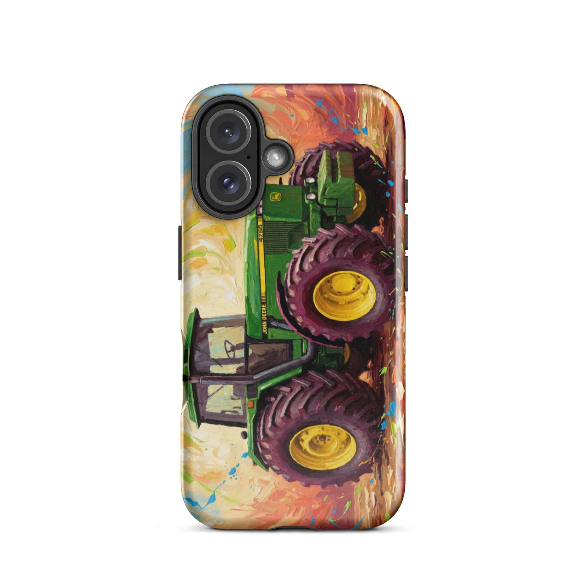 The Tractor Mugs Store iPhone 16 John Deere 4755 Splash Art | Tough Case for iPhone® Quality Farmers Merch