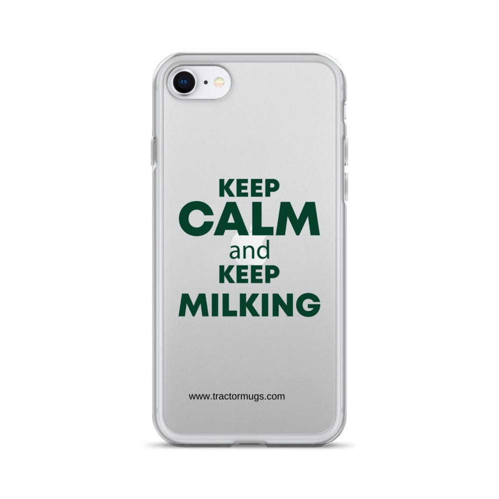 The Tractor Mugs Store iPhone SE KEEP CALM and KEEP MILKING | Clear Case for iPhone® Quality Farmers Merch