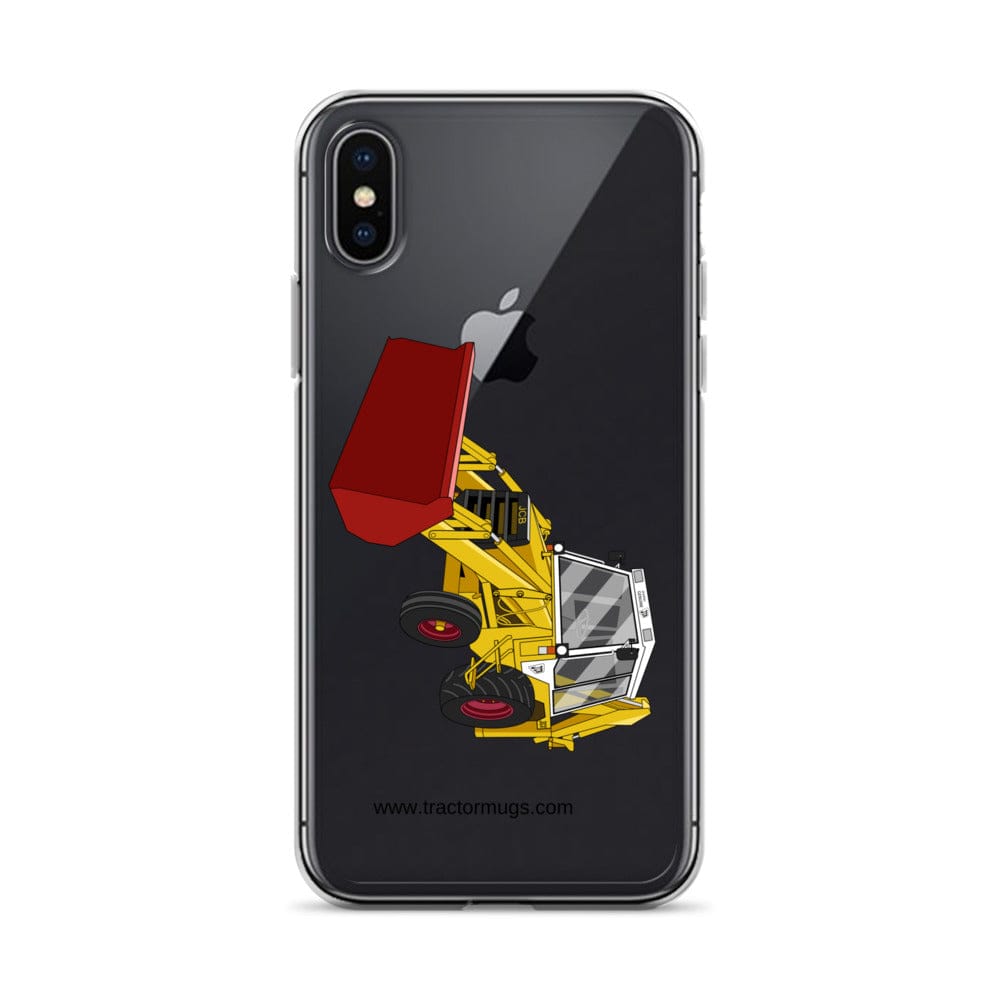 The Tractor Mugs Store iPhone X/XS JCB 3CX White Cabin 2WD | Clear Case for iPhone® Quality Farmers Merch