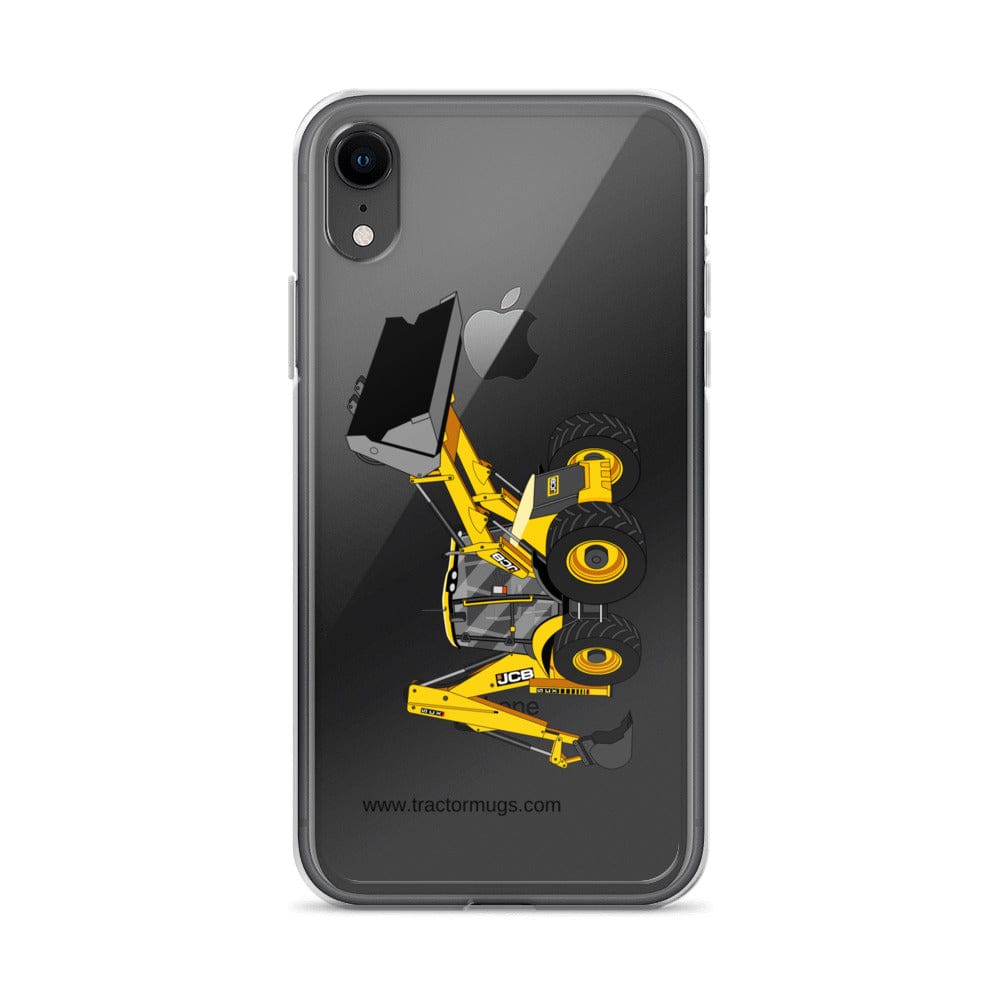 The Tractor Mugs Store iPhone XR JCB 5CX Backhoe | Clear Case for iPhone® Quality Farmers Merch