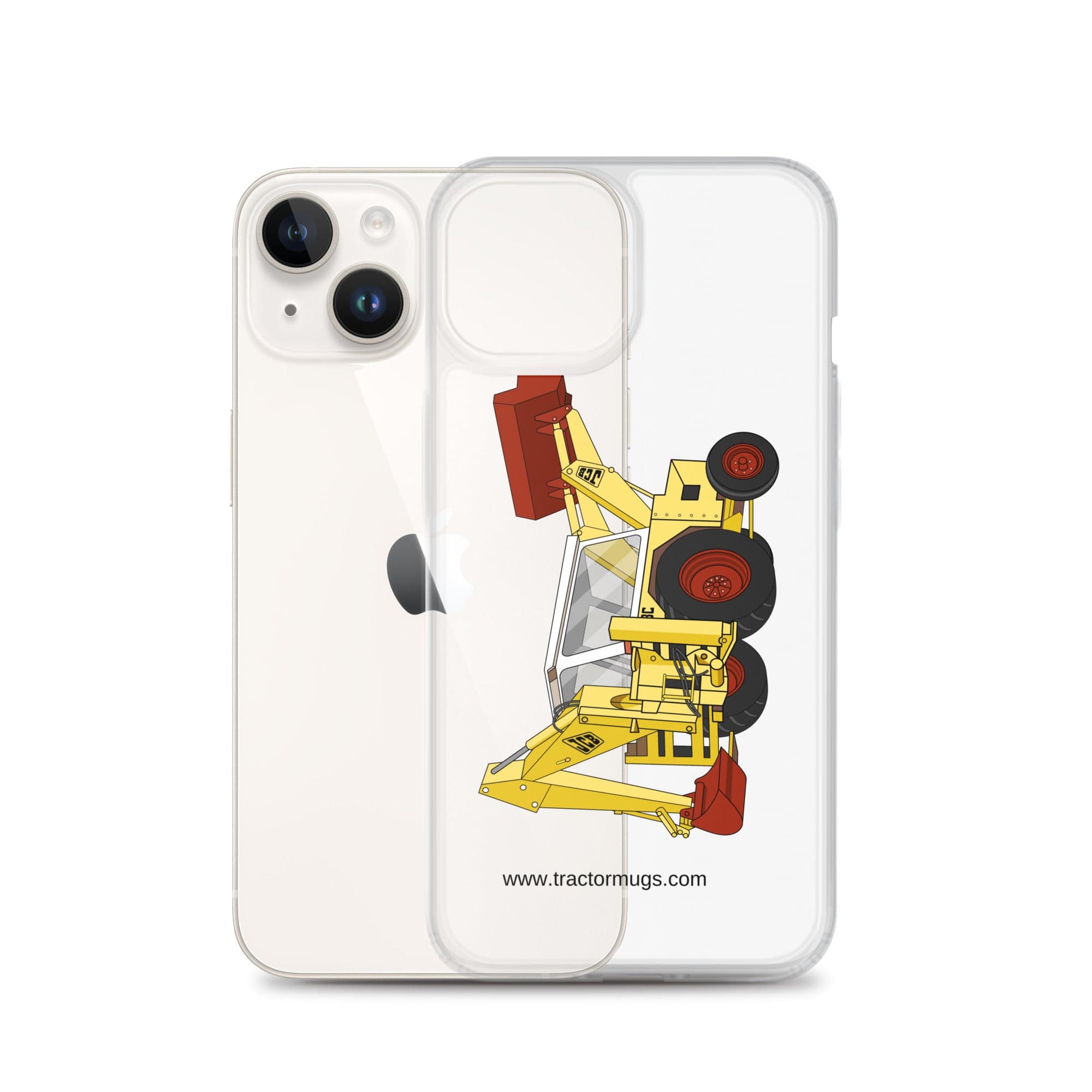 The Tractor Mugs Store JCB 3C II Backhoe | Clear Case for iPhone® Quality Farmers Merch