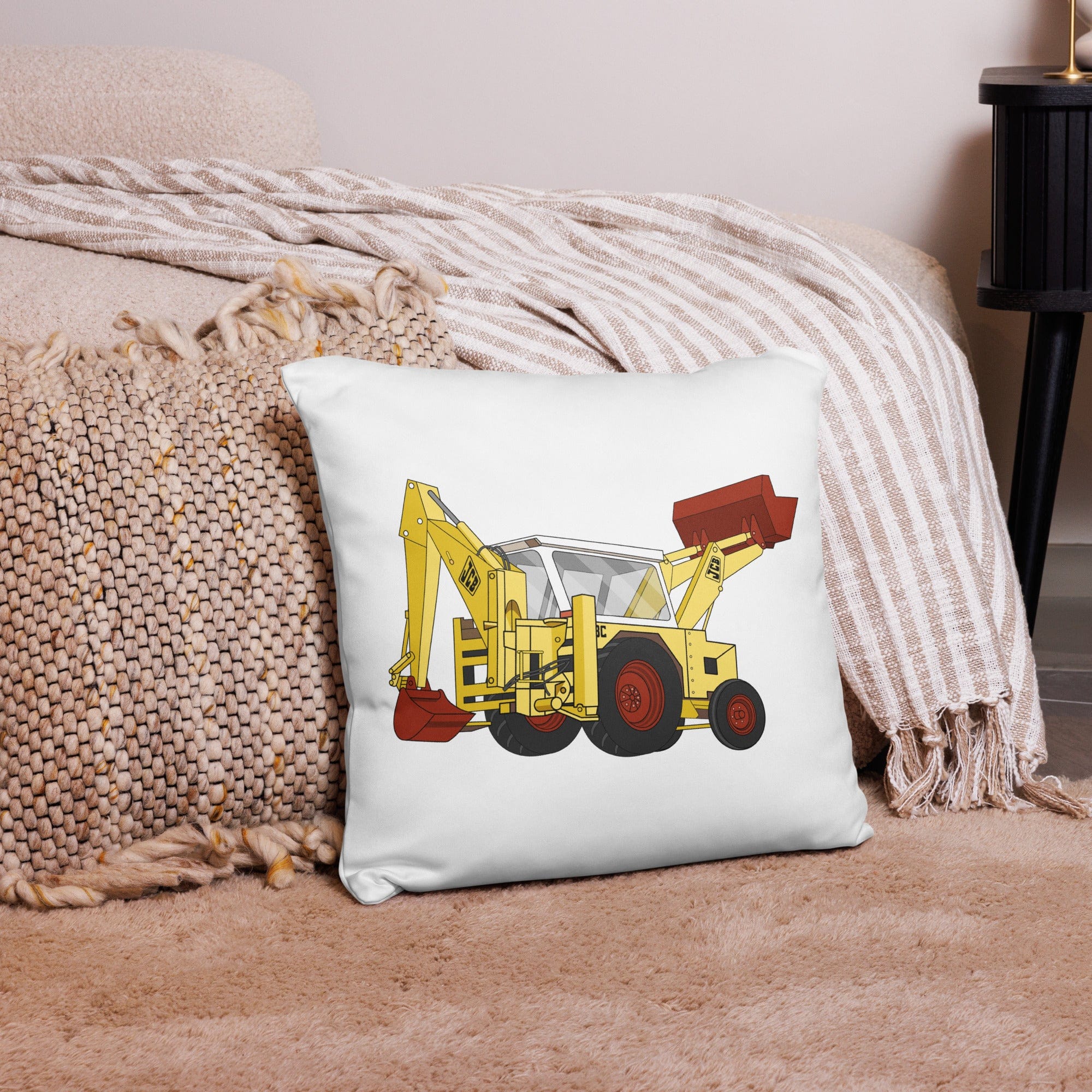The Tractor Mugs Store JCB 3C II Backhoe | Pillow Case Quality Farmers Merch