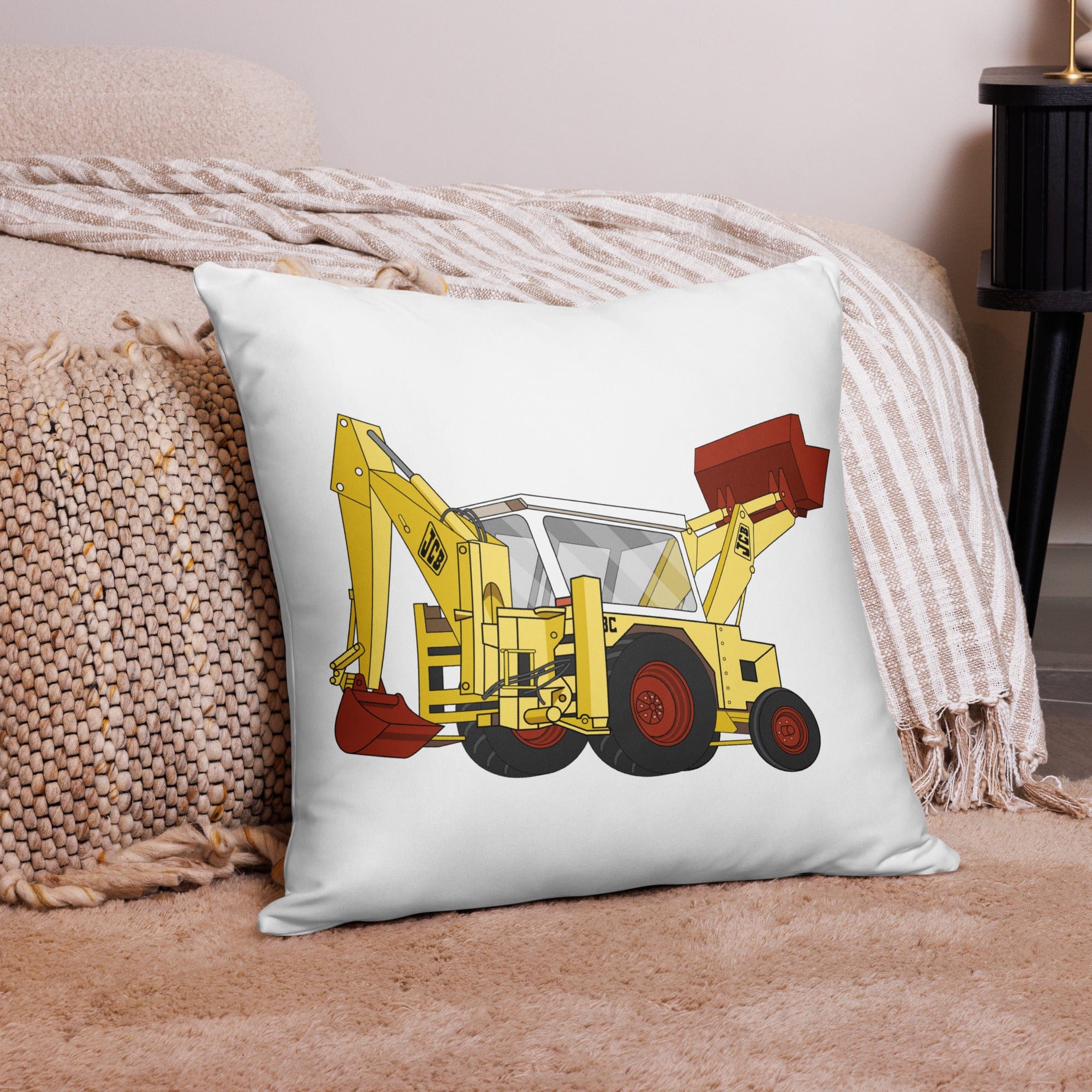 The Tractor Mugs Store JCB 3C II Backhoe | Pillow Case Quality Farmers Merch