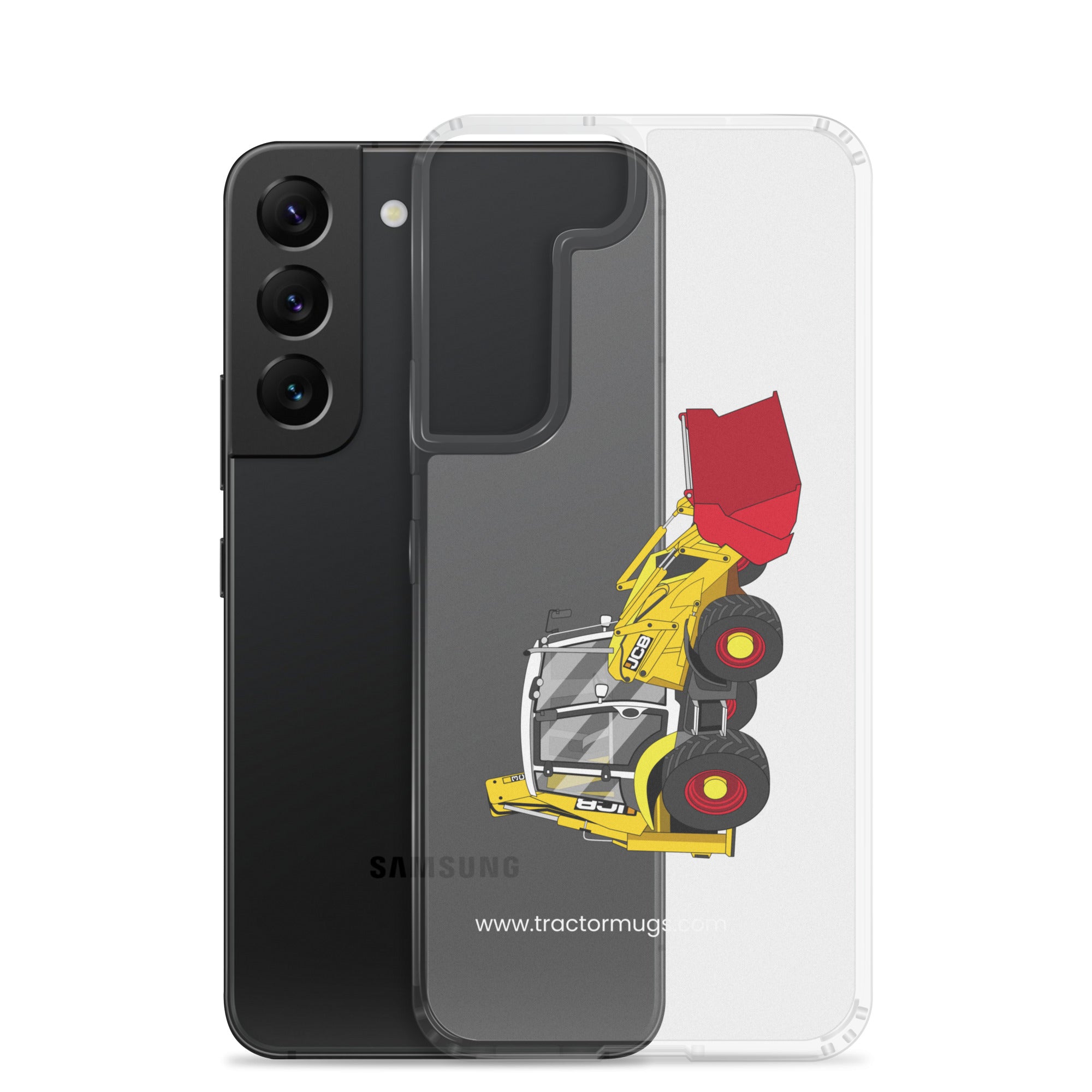 The Tractor Mugs Store JCB 3CX 70th Anniversary Edition | Clear Case for Samsung® Quality Farmers Merch
