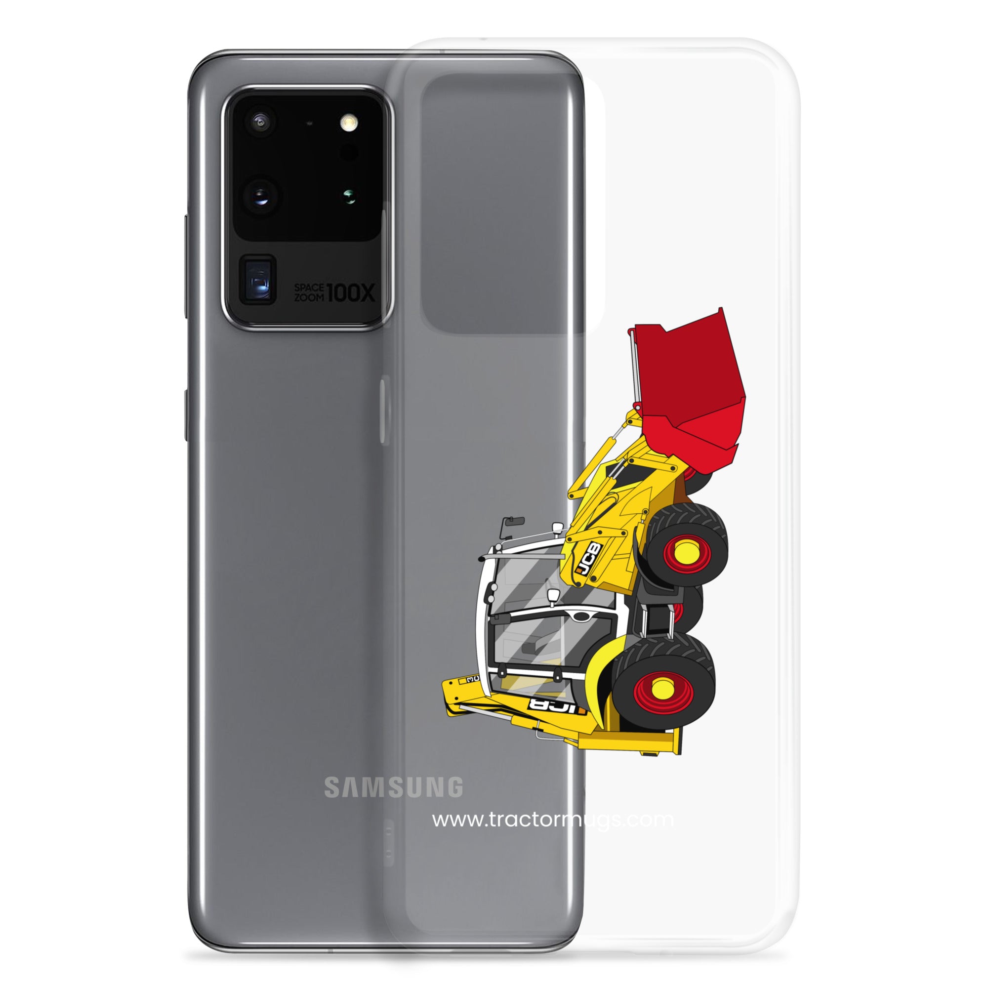 The Tractor Mugs Store JCB 3CX 70th Anniversary Edition | Clear Case for Samsung® Quality Farmers Merch