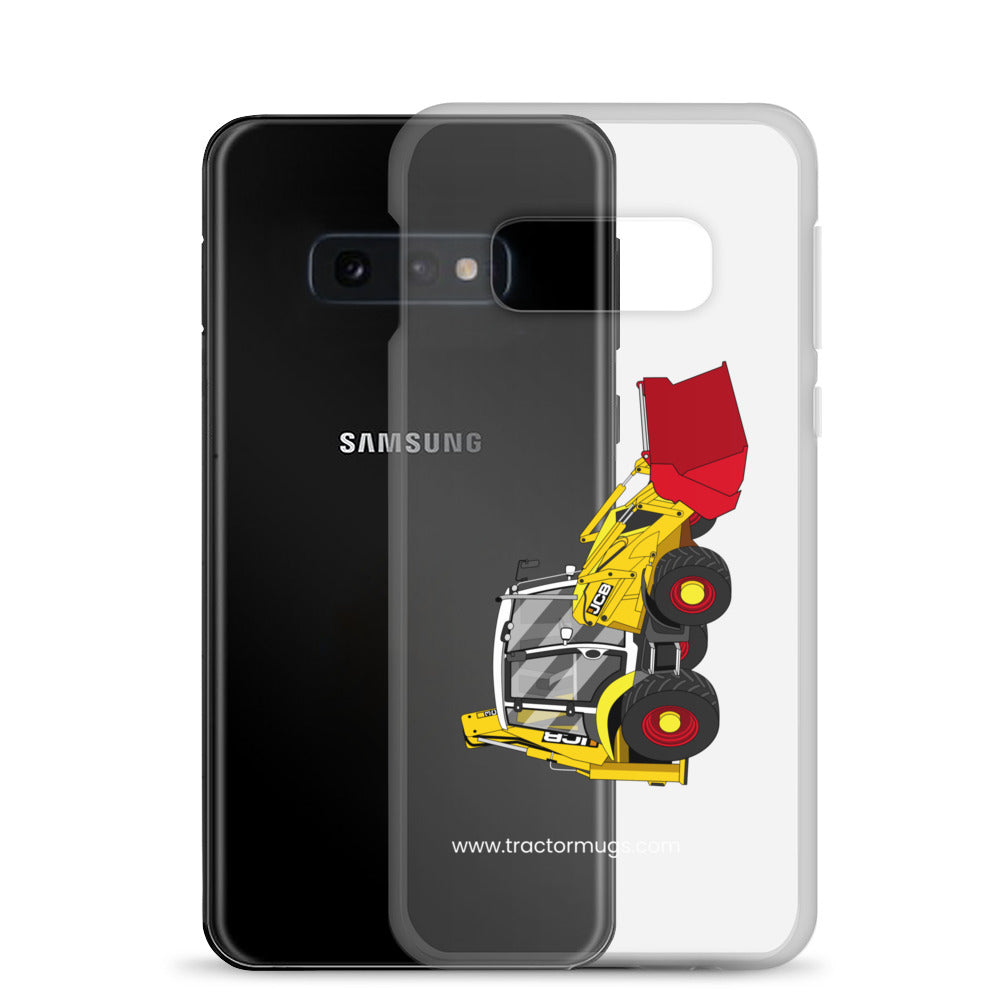 The Tractor Mugs Store JCB 3CX 70th Anniversary Edition | Clear Case for Samsung® Quality Farmers Merch