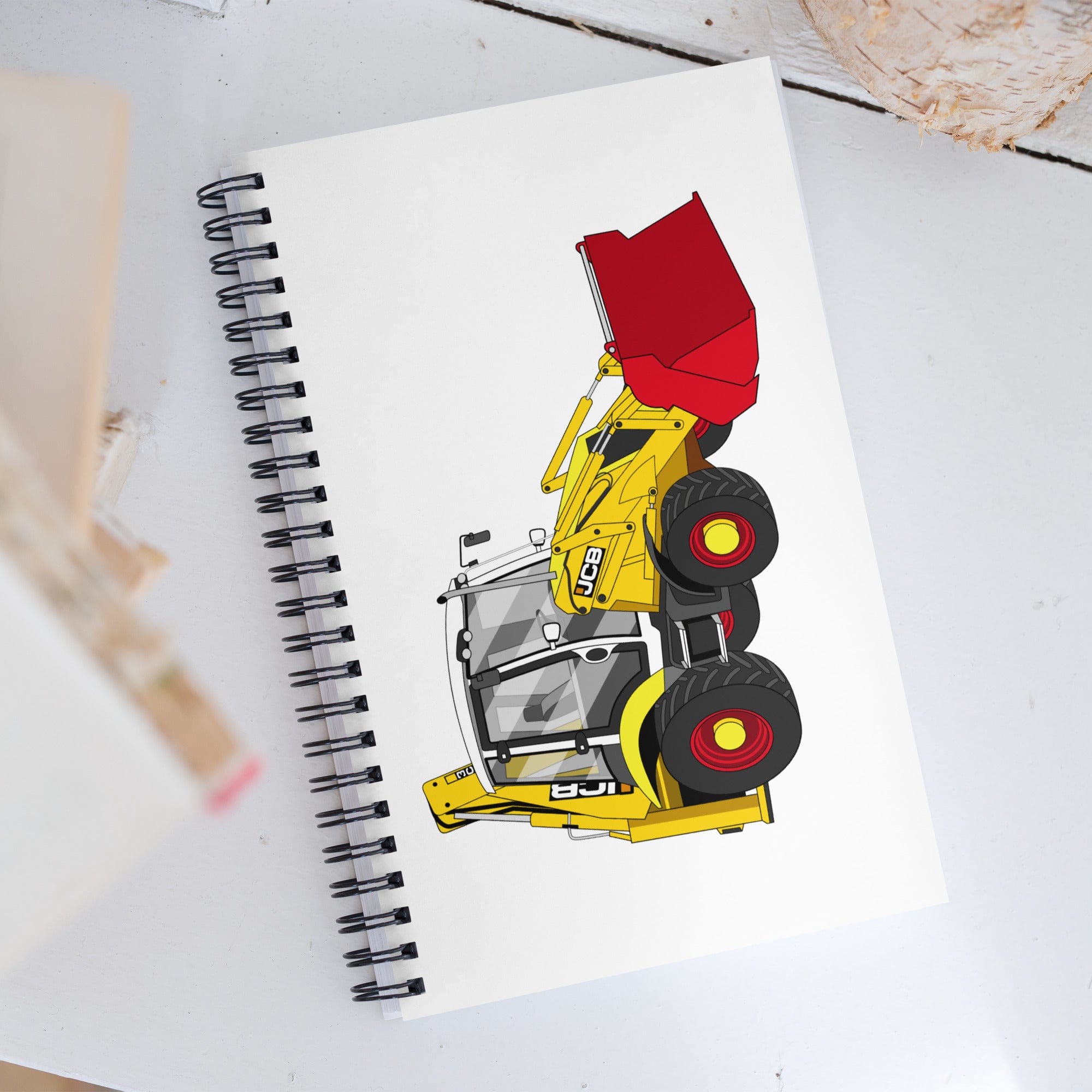 The Tractor Mugs Store JCB 3CX 70th Anniversary Edition | Spiral notebook Quality Farmers Merch