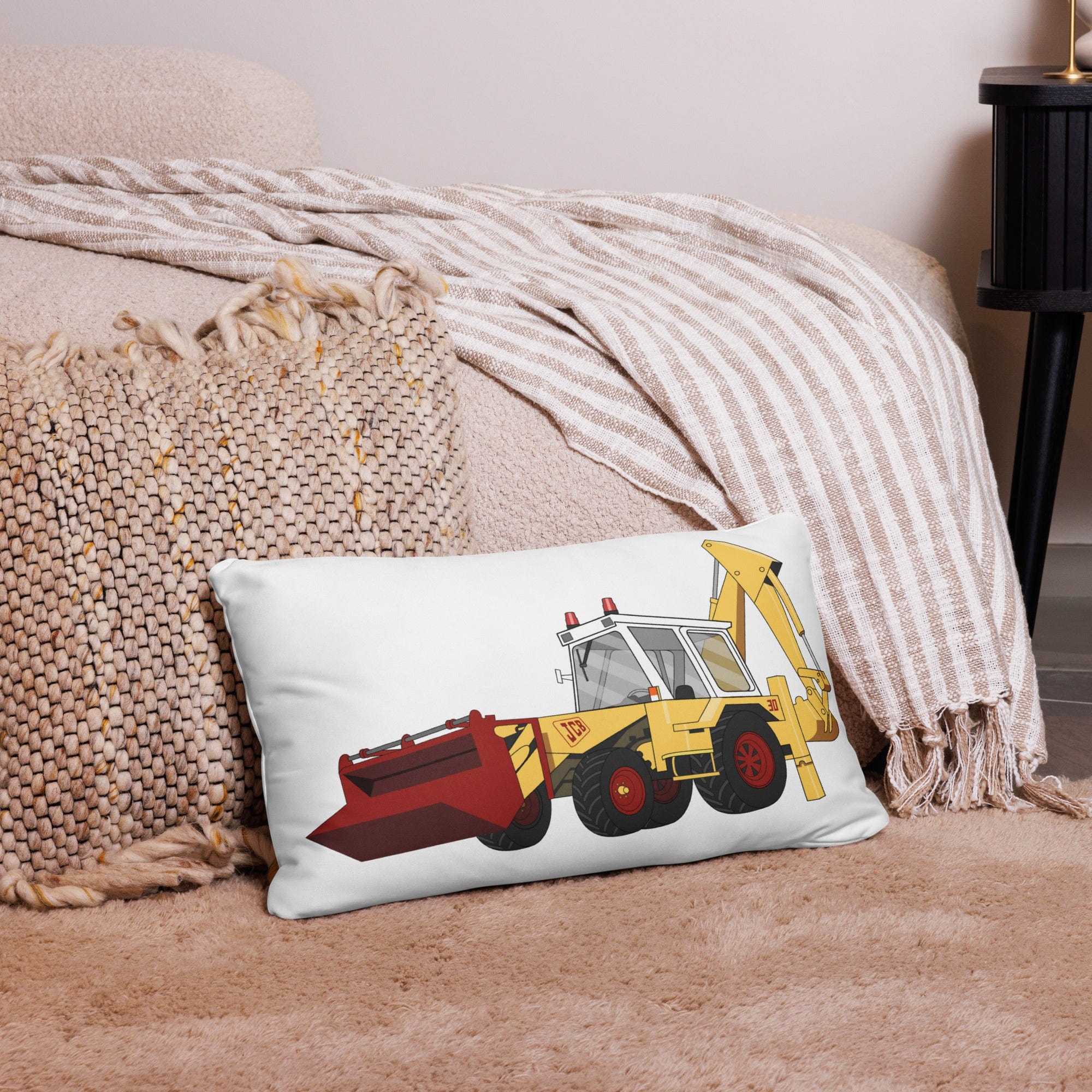 The Tractor Mugs Store JCB 3D (1975) | Pillow Case Quality Farmers Merch