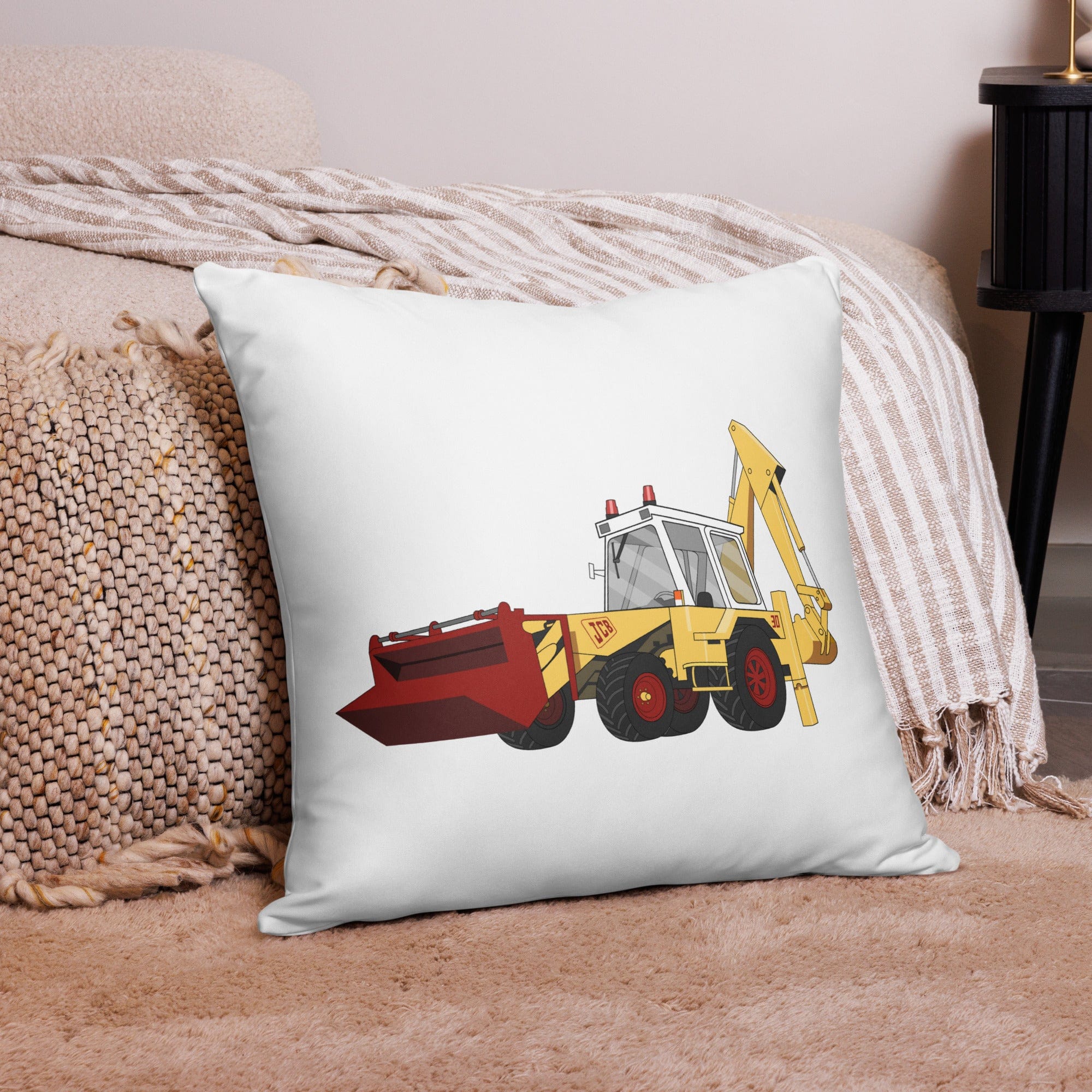 The Tractor Mugs Store JCB 3D (1975) | Pillow Case Quality Farmers Merch