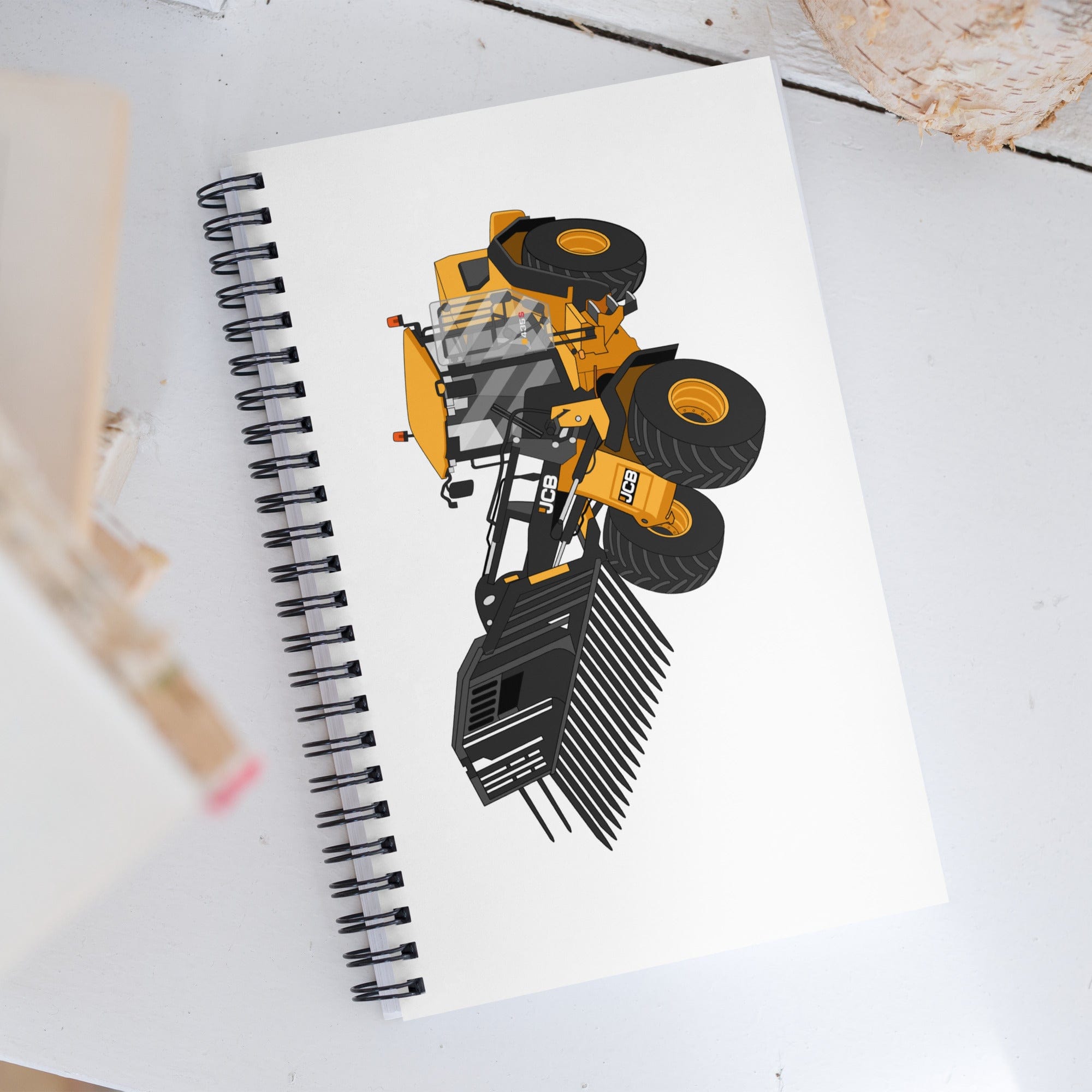 The Tractor Mugs Store JCB 435 S Farm Master | Spiral notebook Quality Farmers Merch