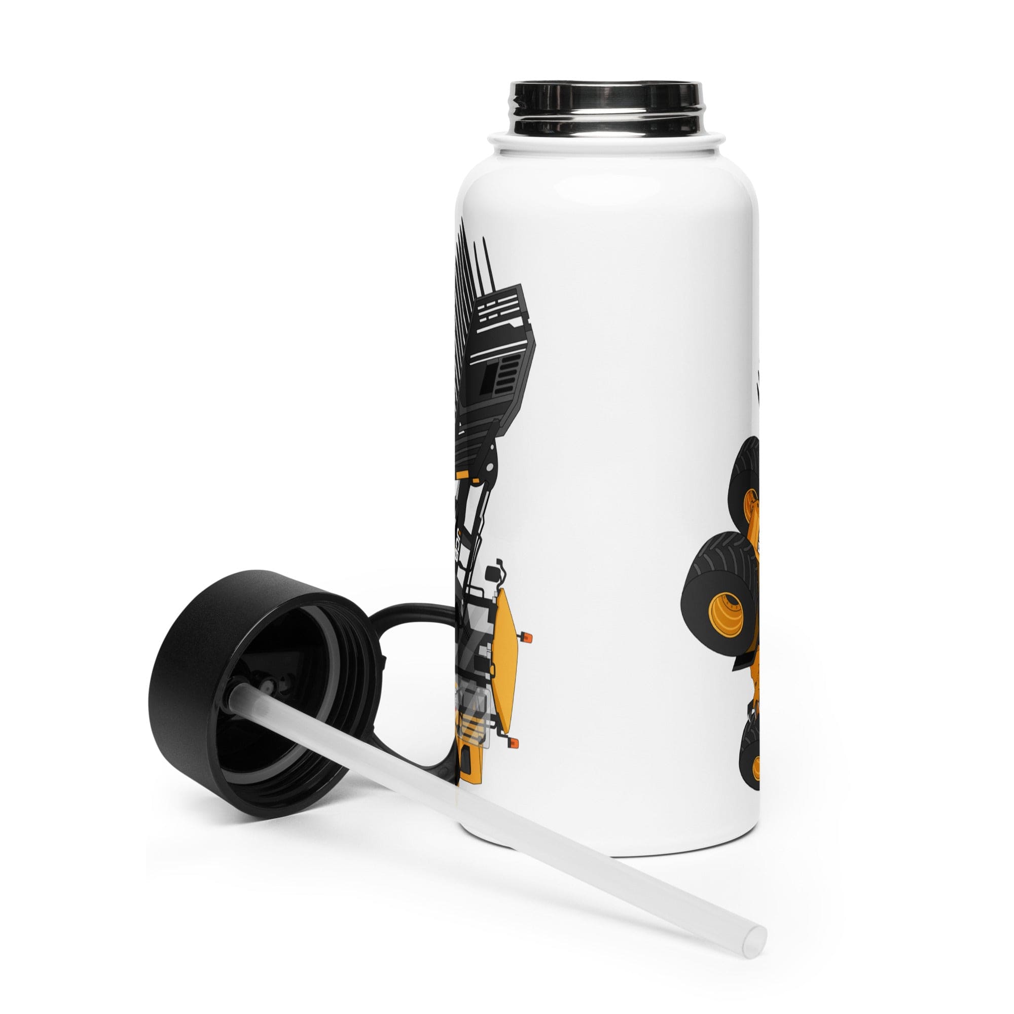 The Tractor Mugs Store JCB 435 S Farm Master Stainless Steel Water Bottle Quality Farmers Merch