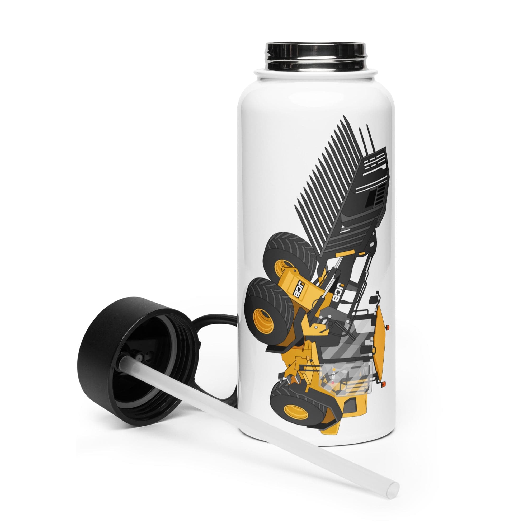 The Tractor Mugs Store JCB 435 S Farm Master Stainless Steel Water Bottle Quality Farmers Merch