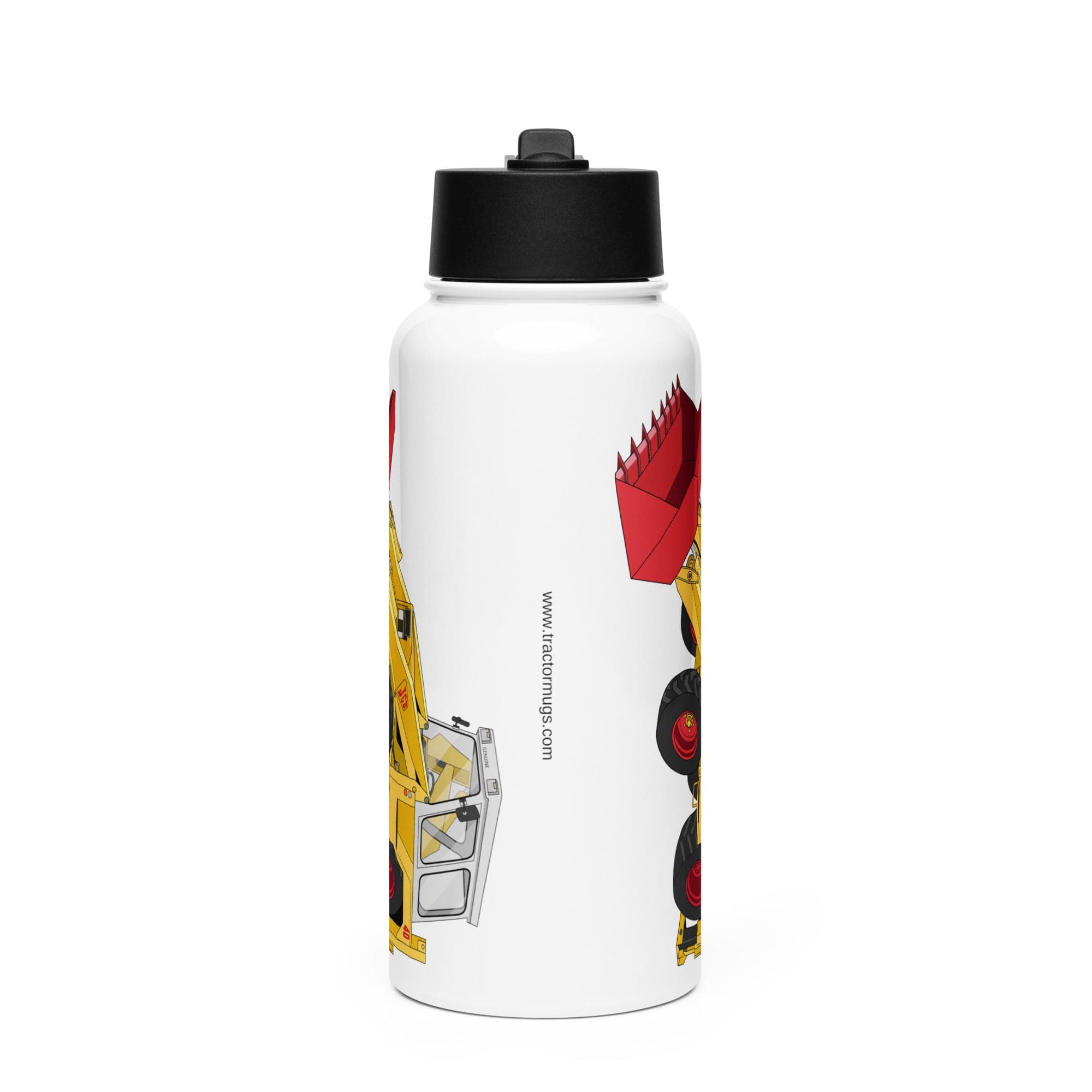 The Tractor Mugs Store JCB 4D Backhoe | Stainless Steel Water Bottle Quality Farmers Merch
