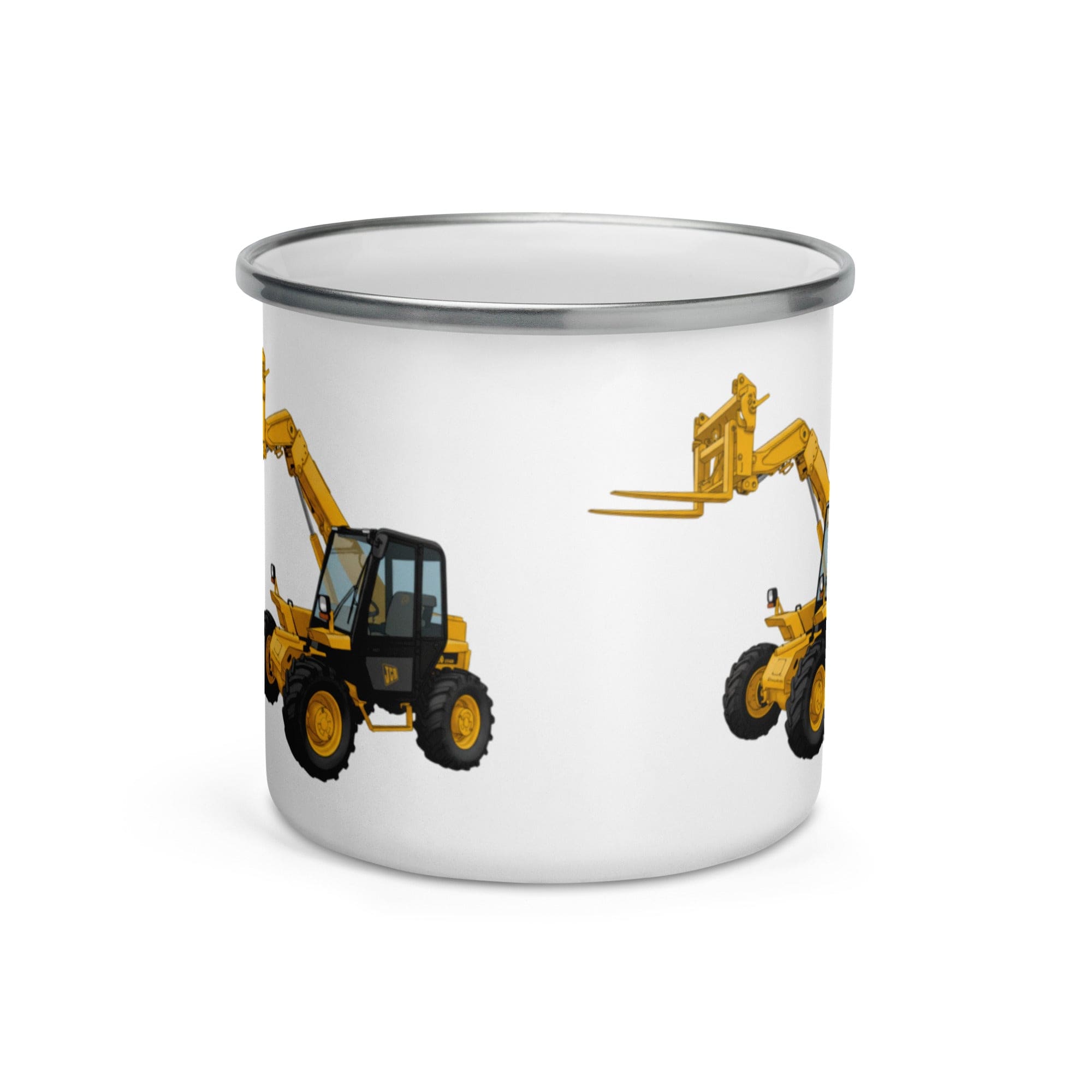 The Tractor Mugs Store JCB 526 Turbo Loadall | Enamel Mug Quality Farmers Merch