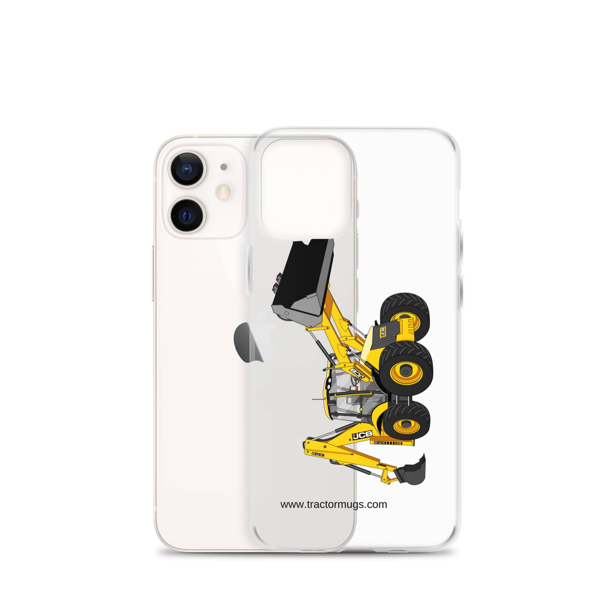 The Tractor Mugs Store JCB 5CX Backhoe | Clear Case for iPhone® Quality Farmers Merch