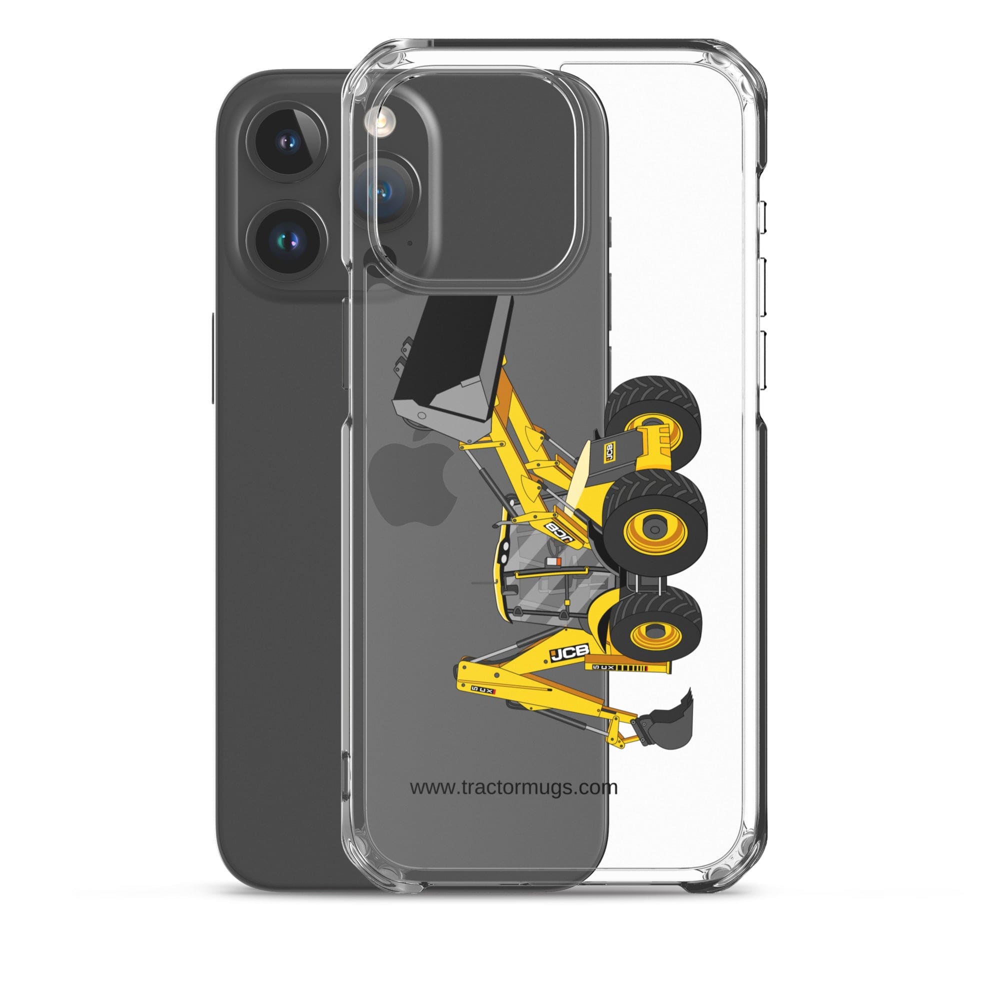 The Tractor Mugs Store JCB 5CX Backhoe | Clear Case for iPhone® Quality Farmers Merch