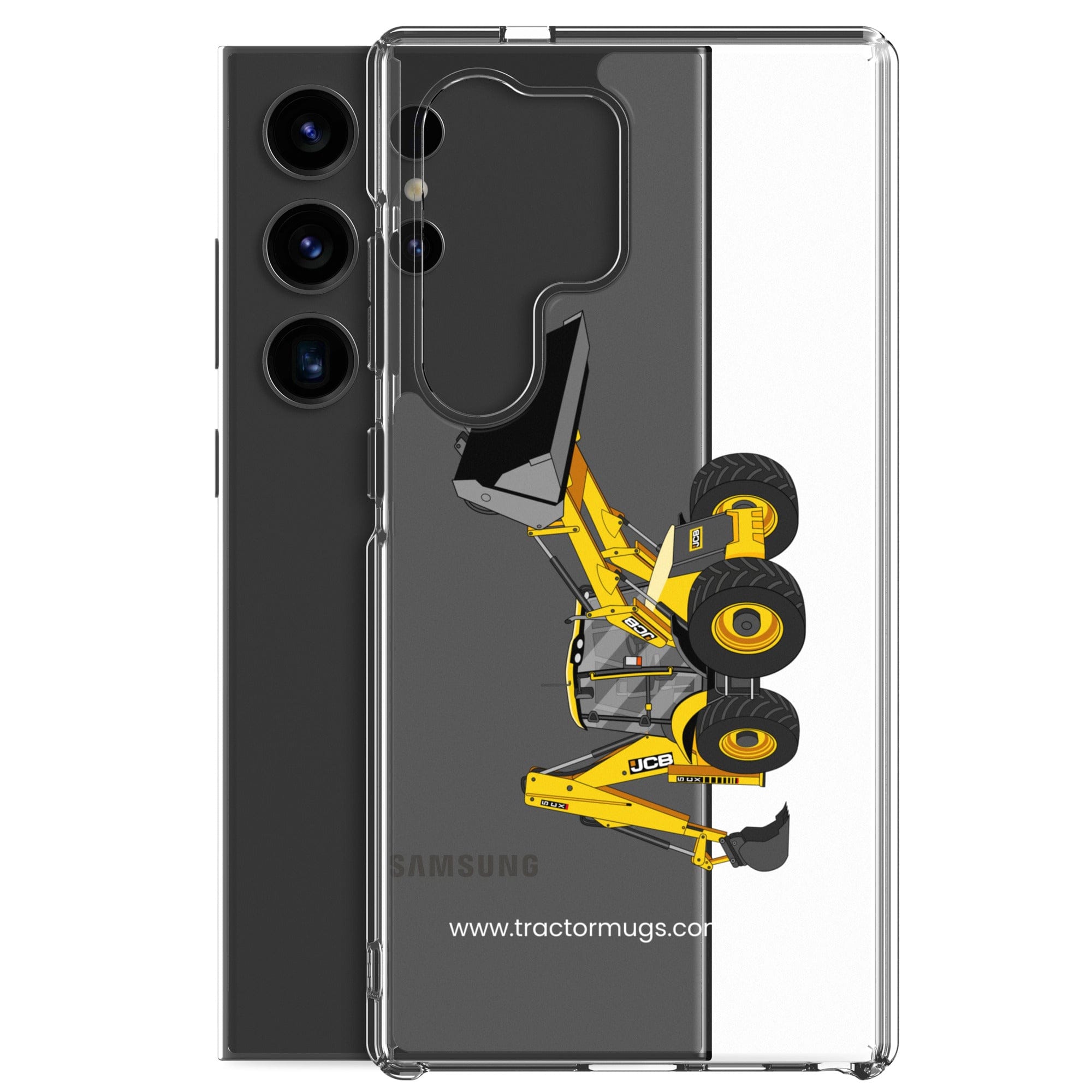 The Tractor Mugs Store JCB 5CX Backhoe | Clear Case for Samsung® Quality Farmers Merch