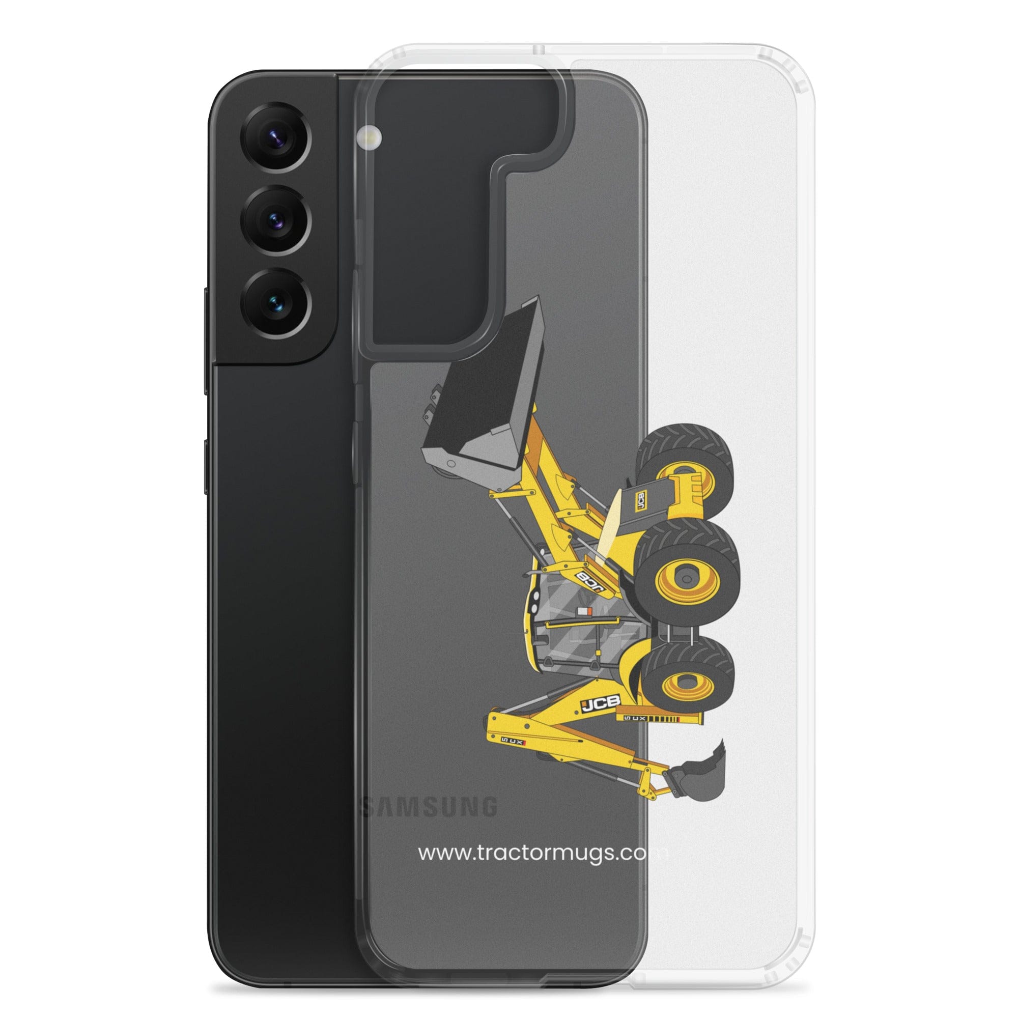 The Tractor Mugs Store JCB 5CX Backhoe | Clear Case for Samsung® Quality Farmers Merch
