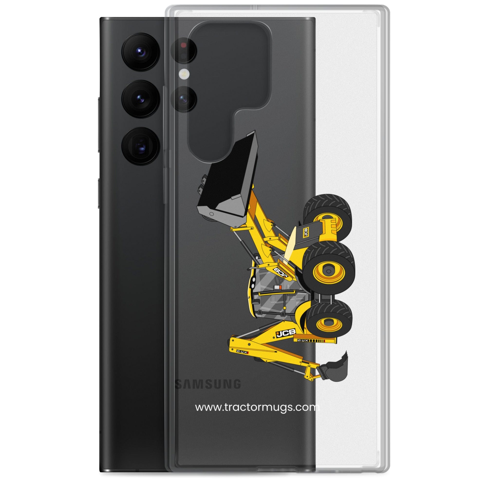 The Tractor Mugs Store JCB 5CX Backhoe | Clear Case for Samsung® Quality Farmers Merch