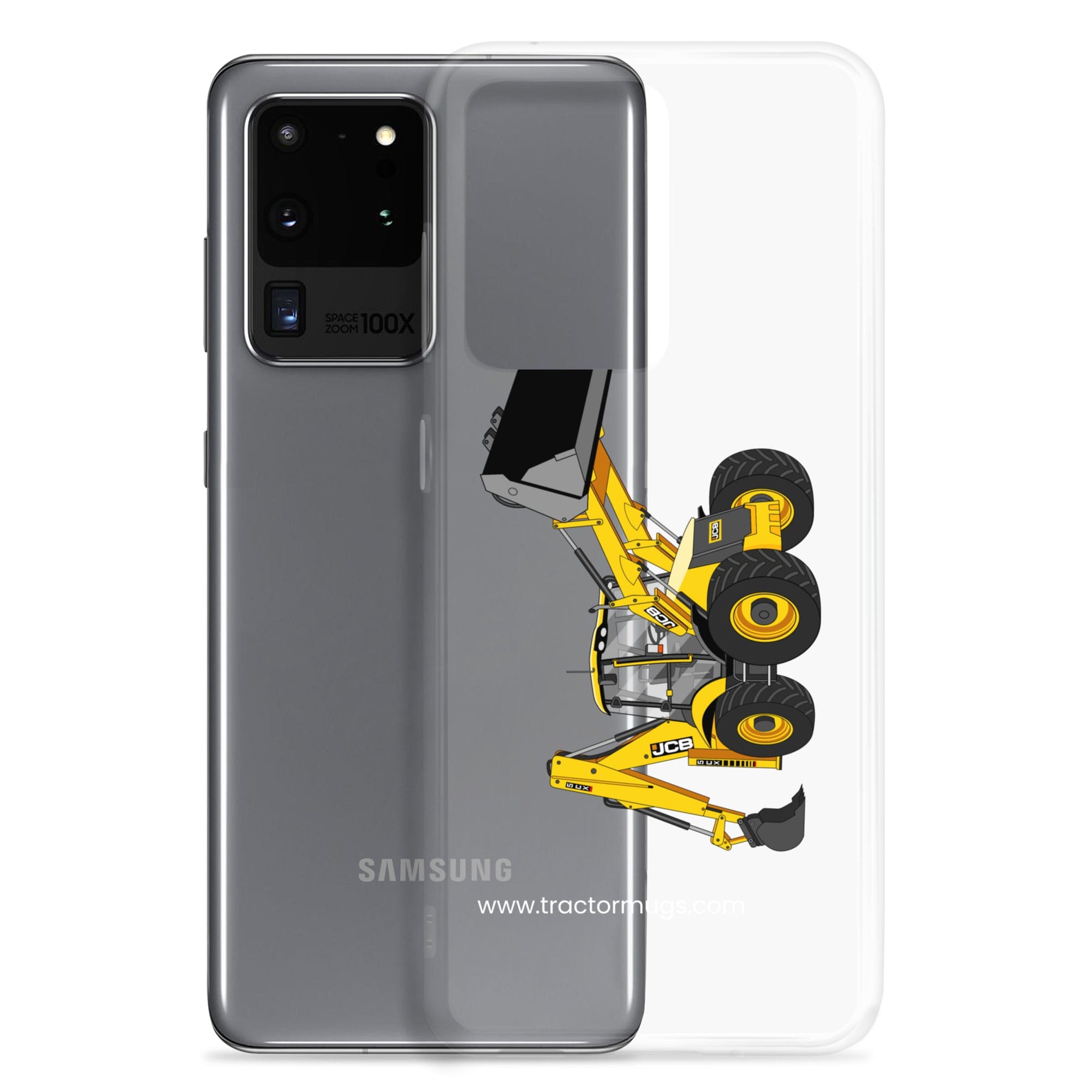 The Tractor Mugs Store JCB 5CX Backhoe | Clear Case for Samsung® Quality Farmers Merch