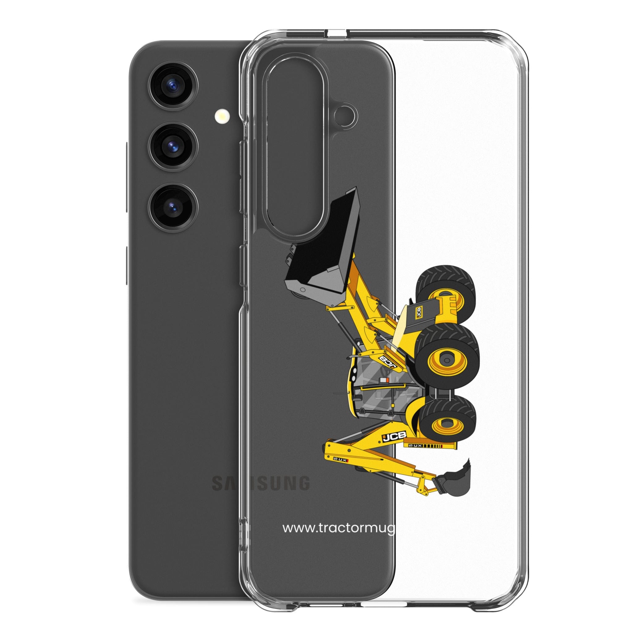The Tractor Mugs Store JCB 5CX Backhoe | Clear Case for Samsung® Quality Farmers Merch