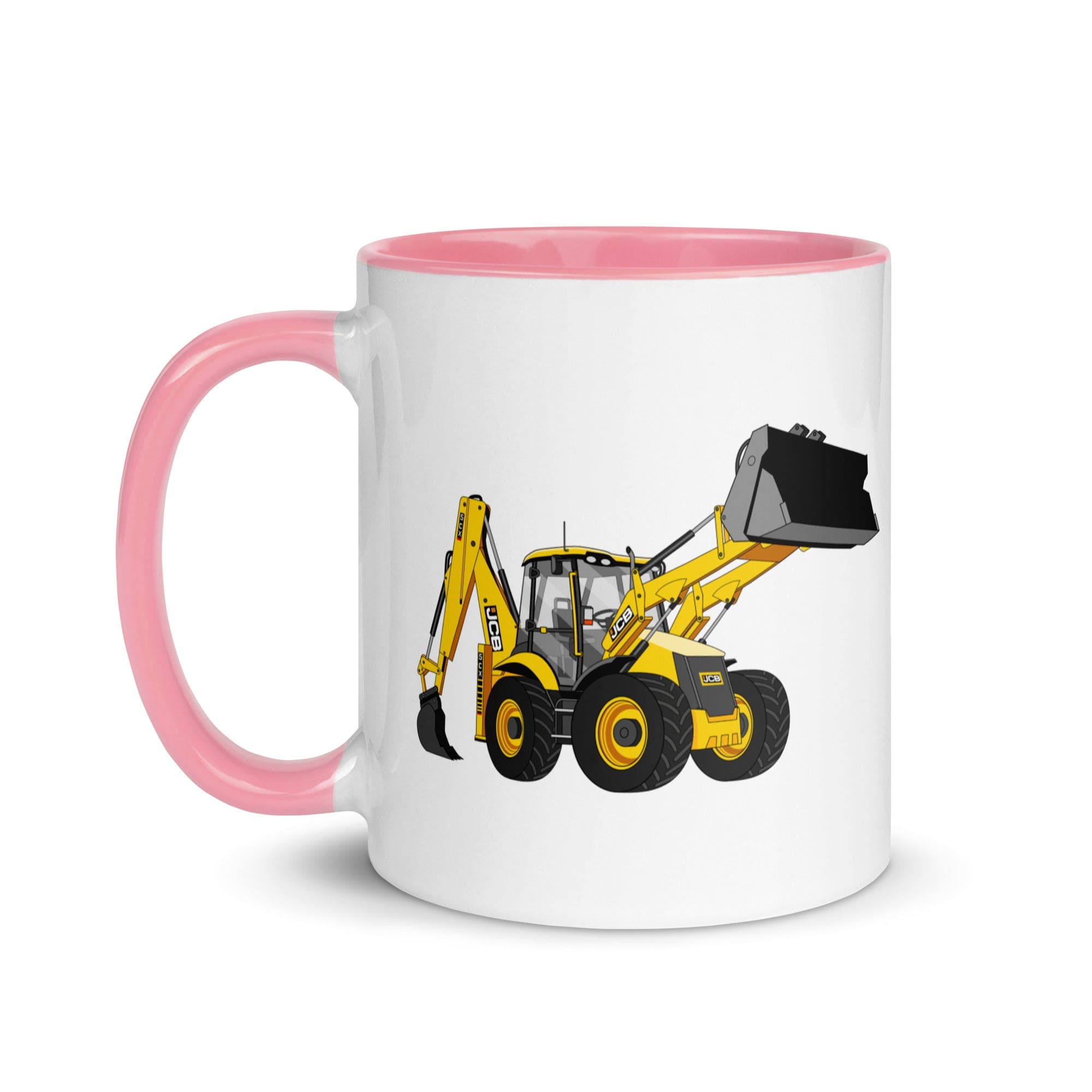 The Tractor Mugs Store JCB 5CX Backhoe | Mug with Color Inside Quality Farmers Merch