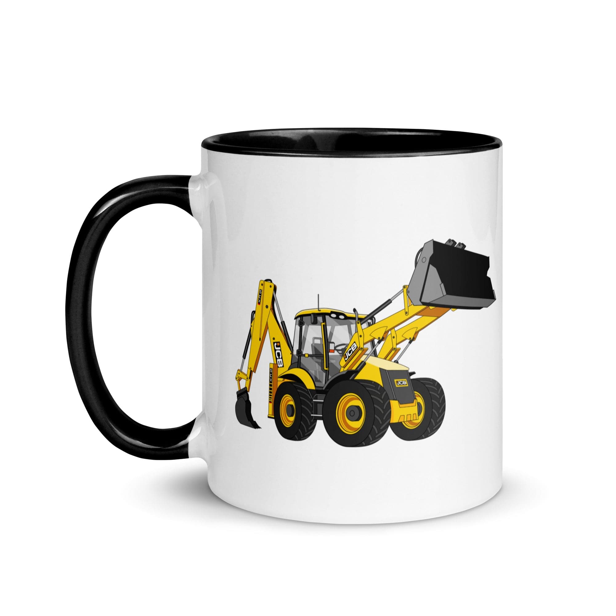 The Tractor Mugs Store JCB 5CX Backhoe | Mug with Color Inside Quality Farmers Merch