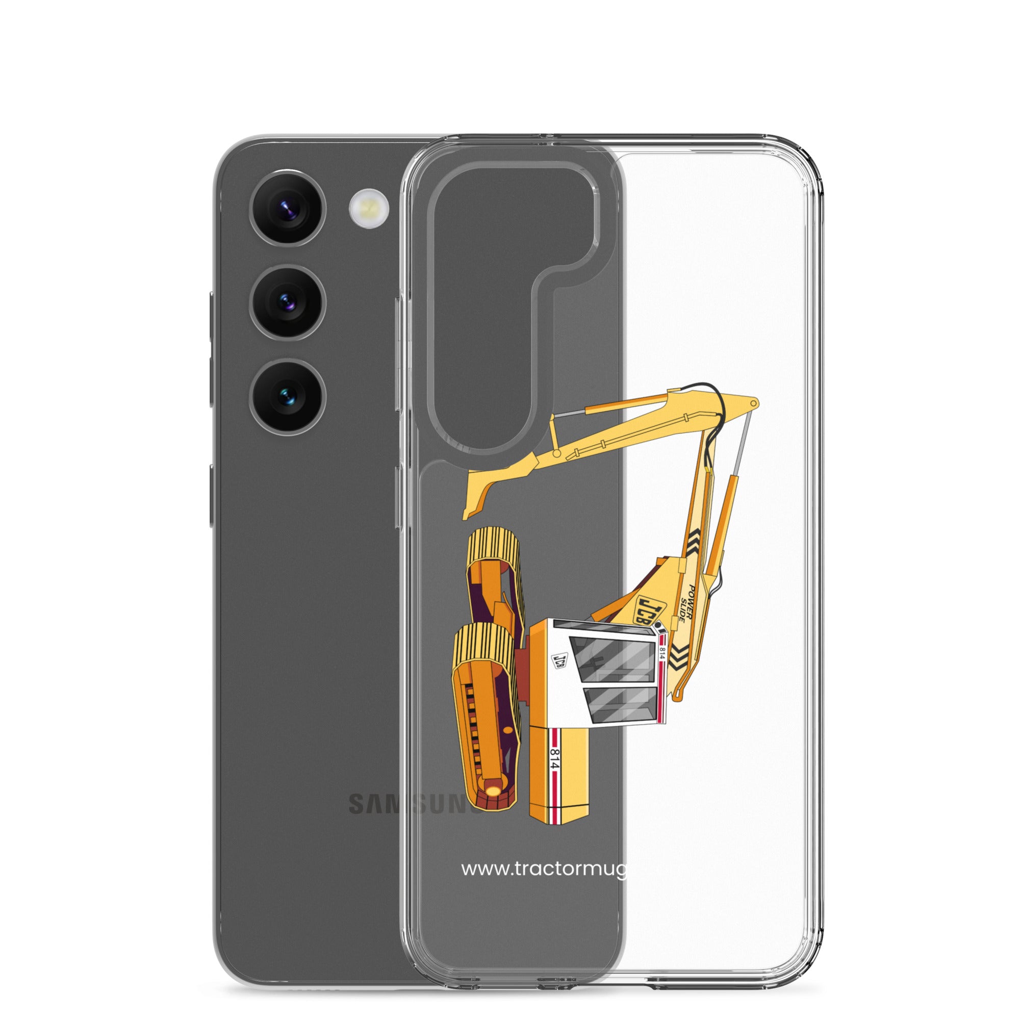 The Tractor Mugs Store JCB 814 Super | Clear Case for Samsung® Quality Farmers Merch