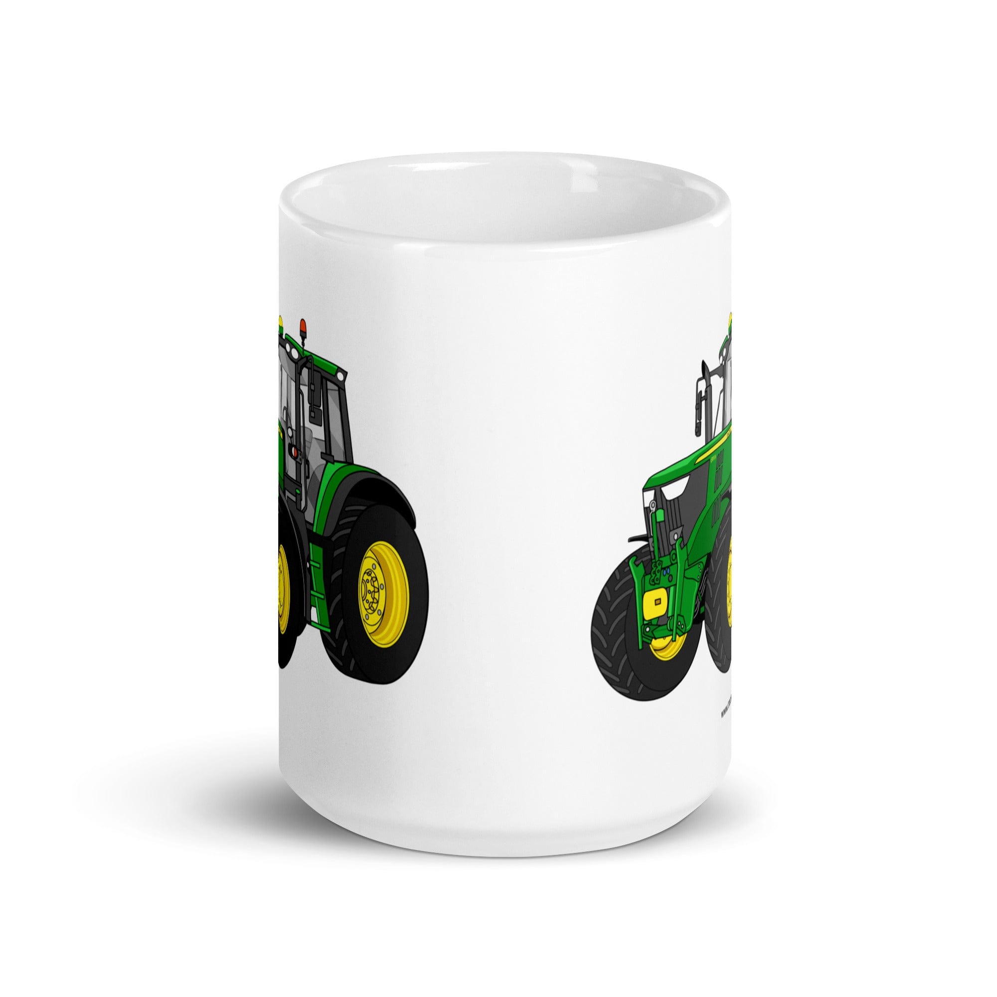 The Tractor Mugs Store John Deere 6155 M | White glossy mug Quality Farmers Merch