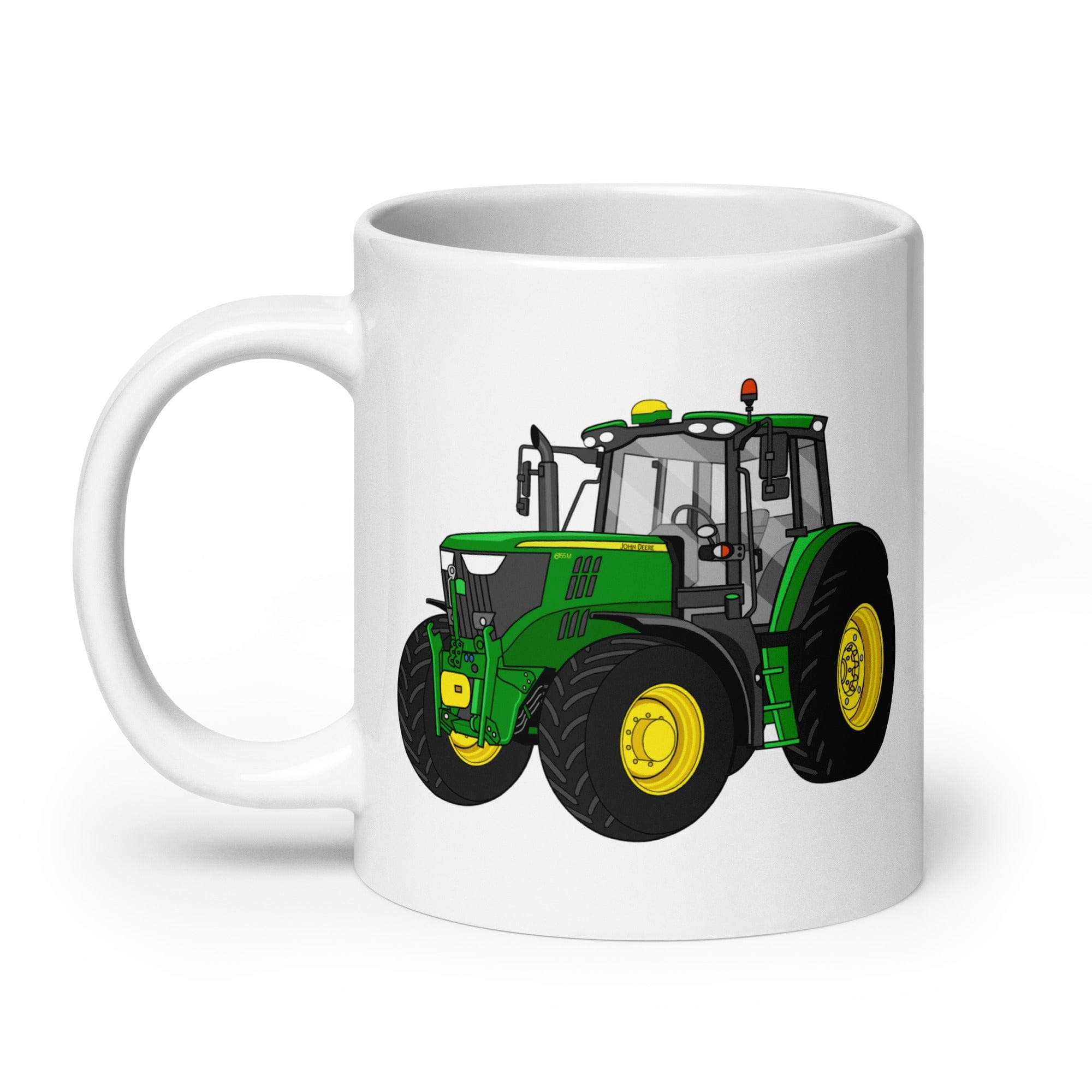 The Tractor Mugs Store John Deere 6155 M | White glossy mug Quality Farmers Merch