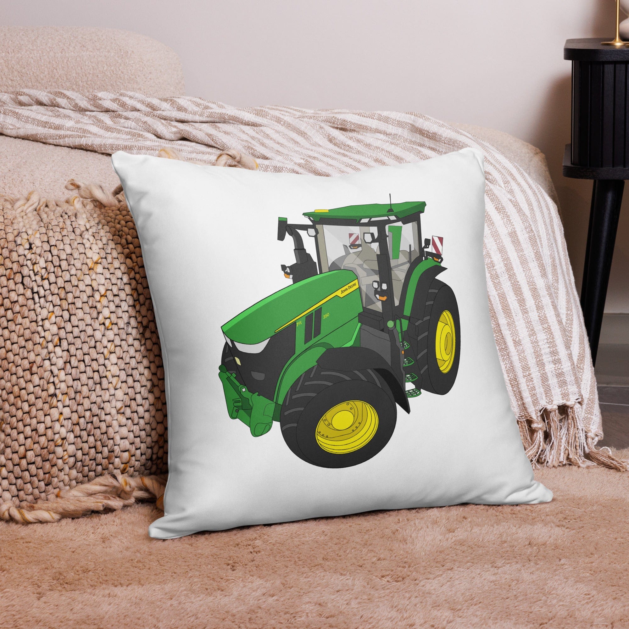 The Tractor Mugs Store John Deere 7R 350 auto powr | Pillow Case Quality Farmers Merch