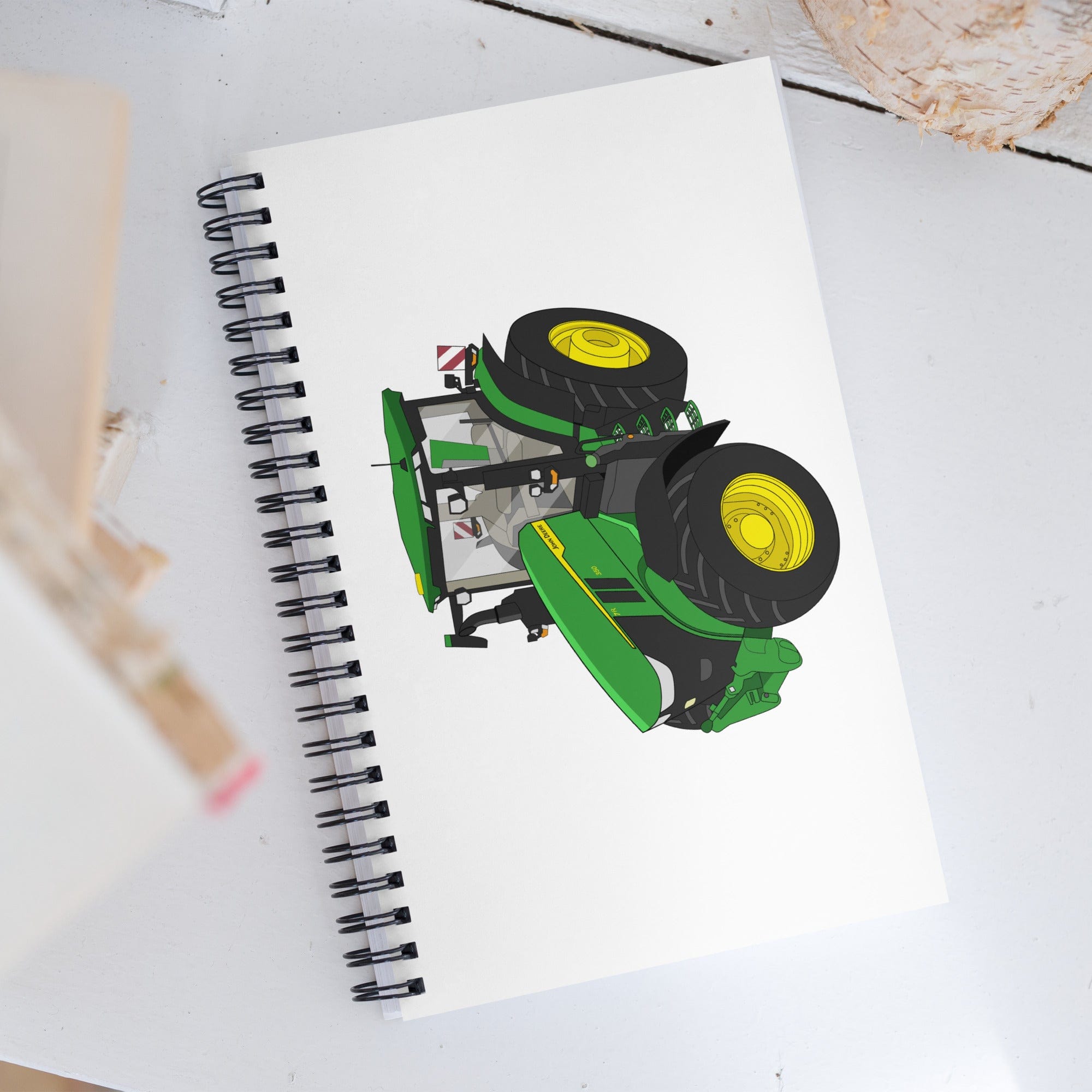 The Tractor Mugs Store John Deere 7R 350 auto powr | Spiral notebook Quality Farmers Merch