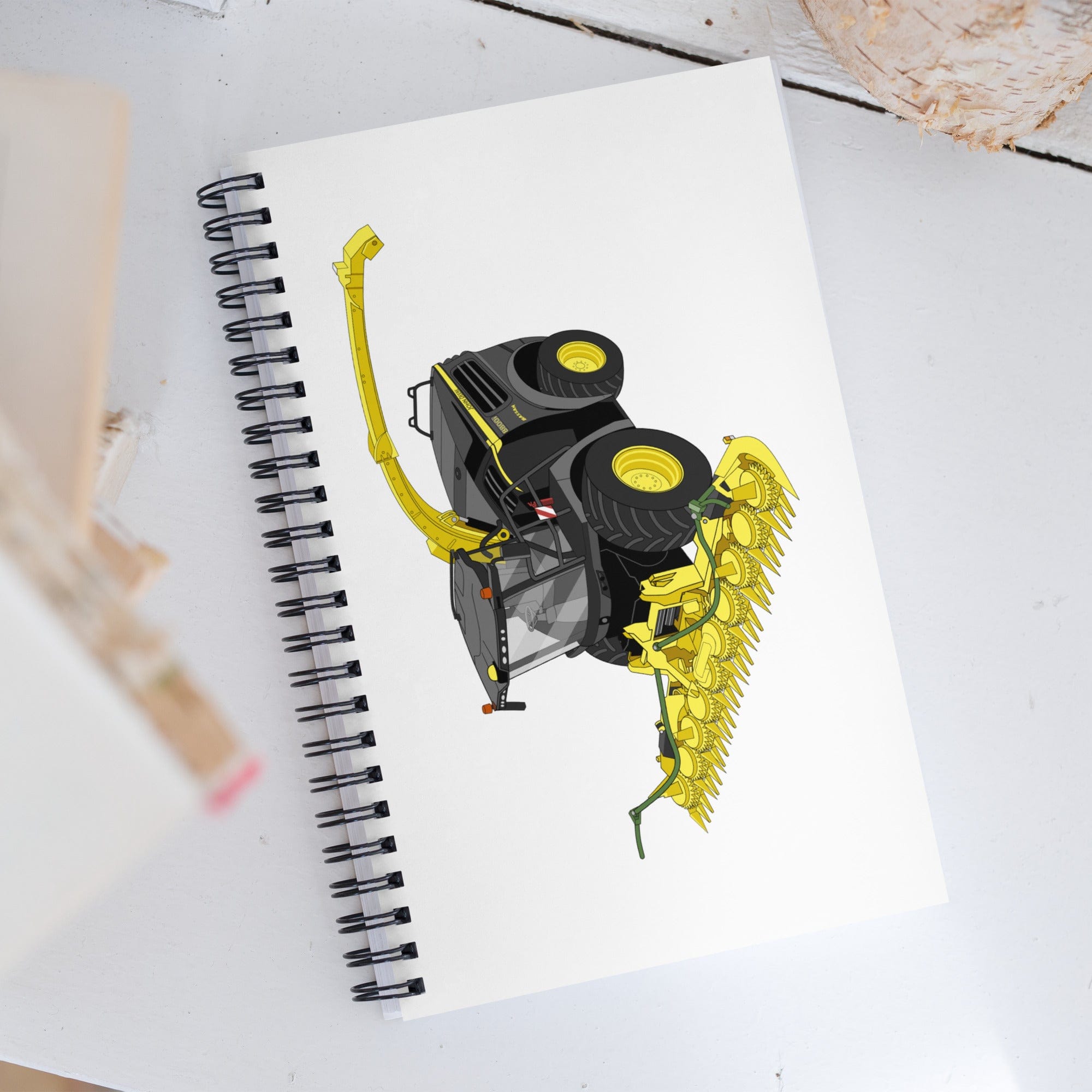 The Tractor Mugs Store John Deere 8800 Black Beauty Silage Harvester | Spiral notebook Quality Farmers Merch