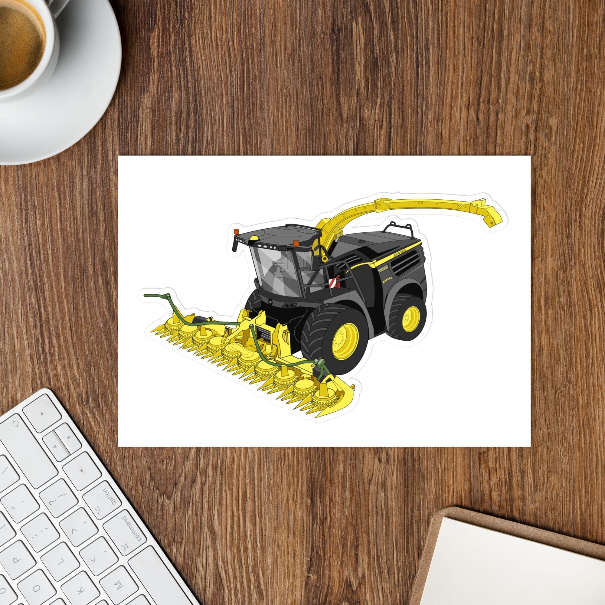 The Tractor Mugs Store John Deere 8800 Black Beauty Silage Harvester | Sticker sheet Quality Farmers Merch