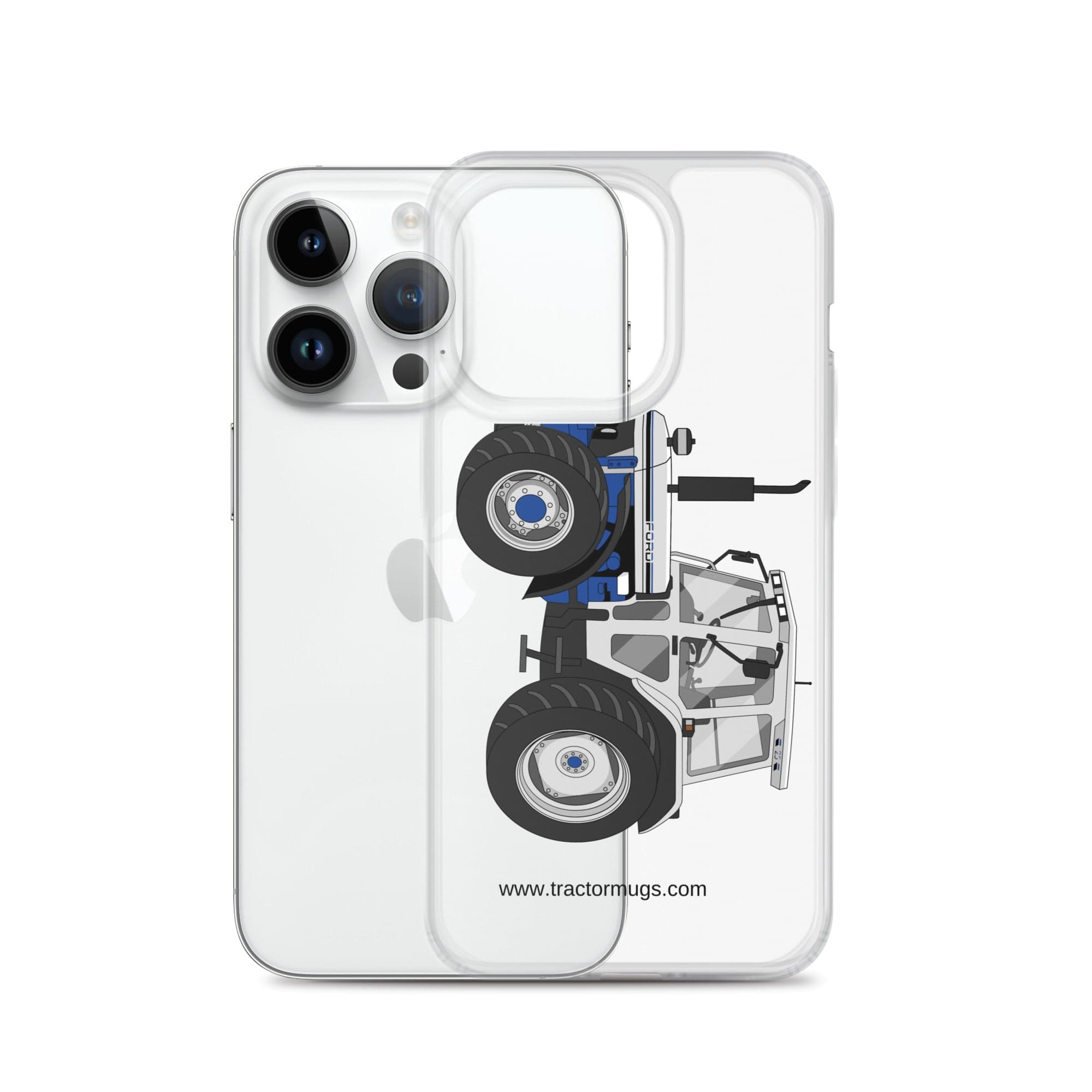 The Tractor Mugs Store Jubilee Edition Silver Tractor | Clear Case for iPhone® Quality Farmers Merch