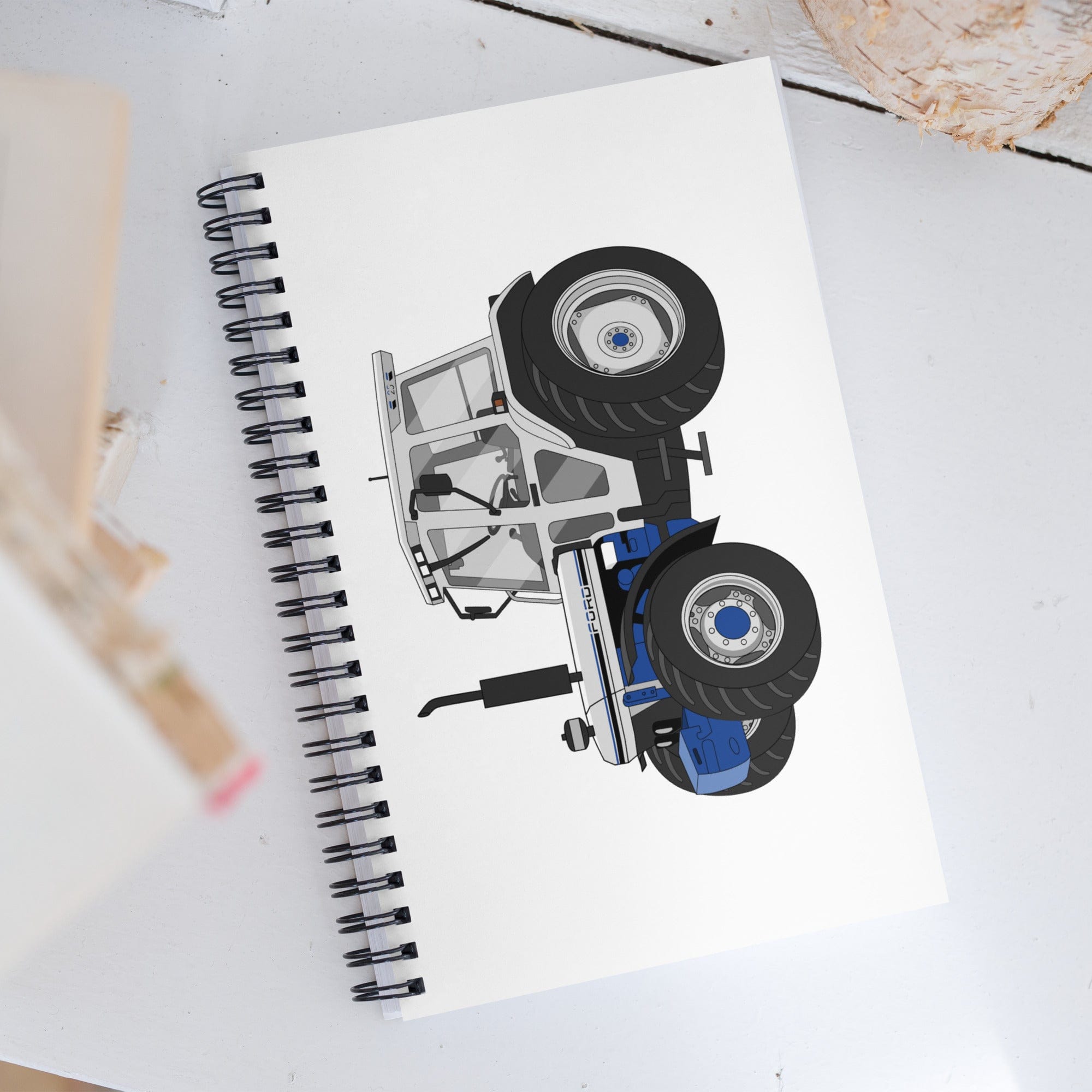 The Tractor Mugs Store Jubilee Edition Silver Tractor | Spiral notebook Quality Farmers Merch