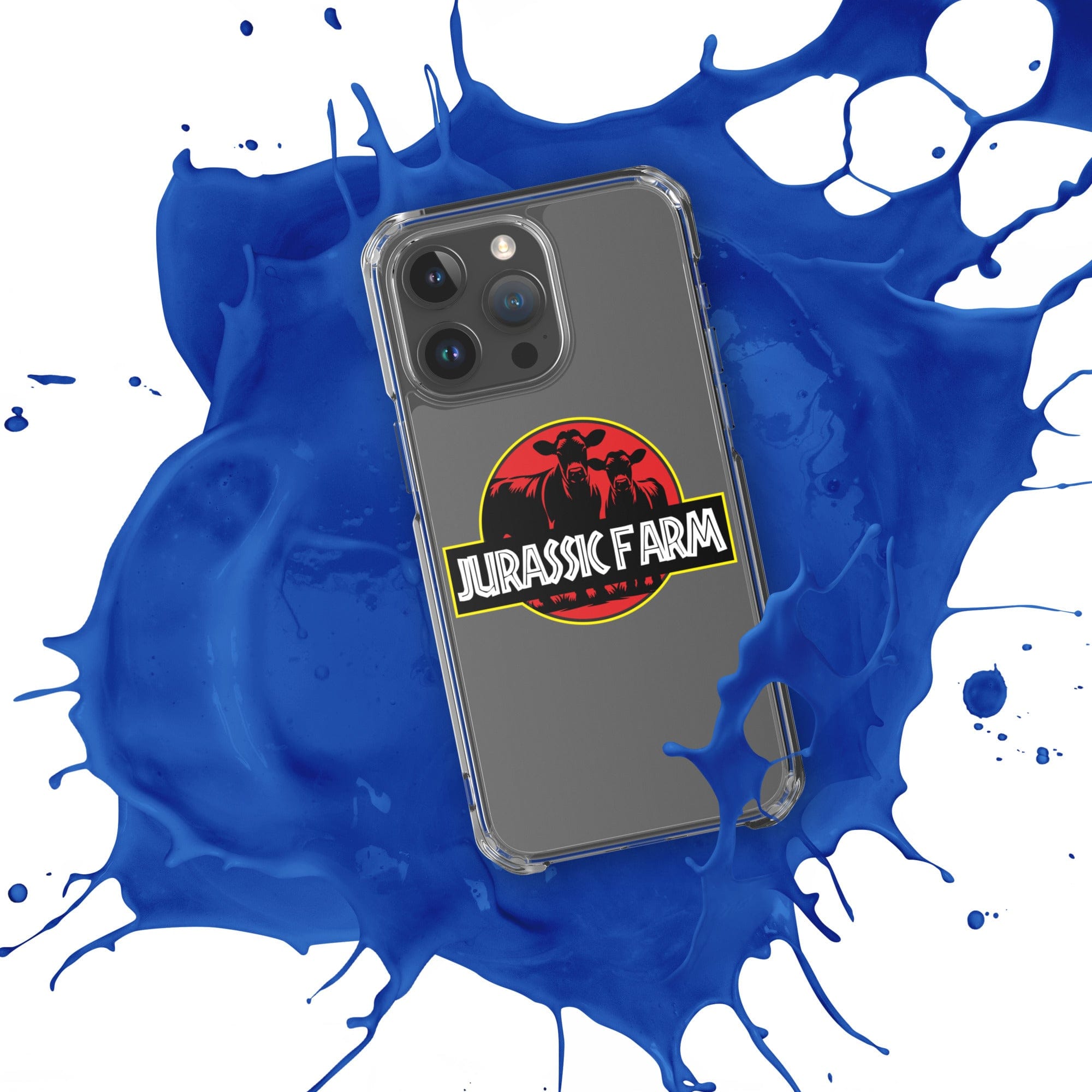 The Tractor Mugs Store JURASSIC FARM | Clear Case for iPhone® Quality Farmers Merch