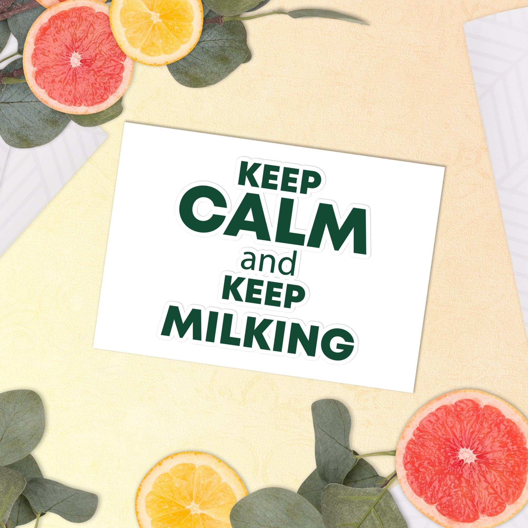 The Tractor Mugs Store KEEP CALM and KEEP MILKING | Sticker sheet Quality Farmers Merch