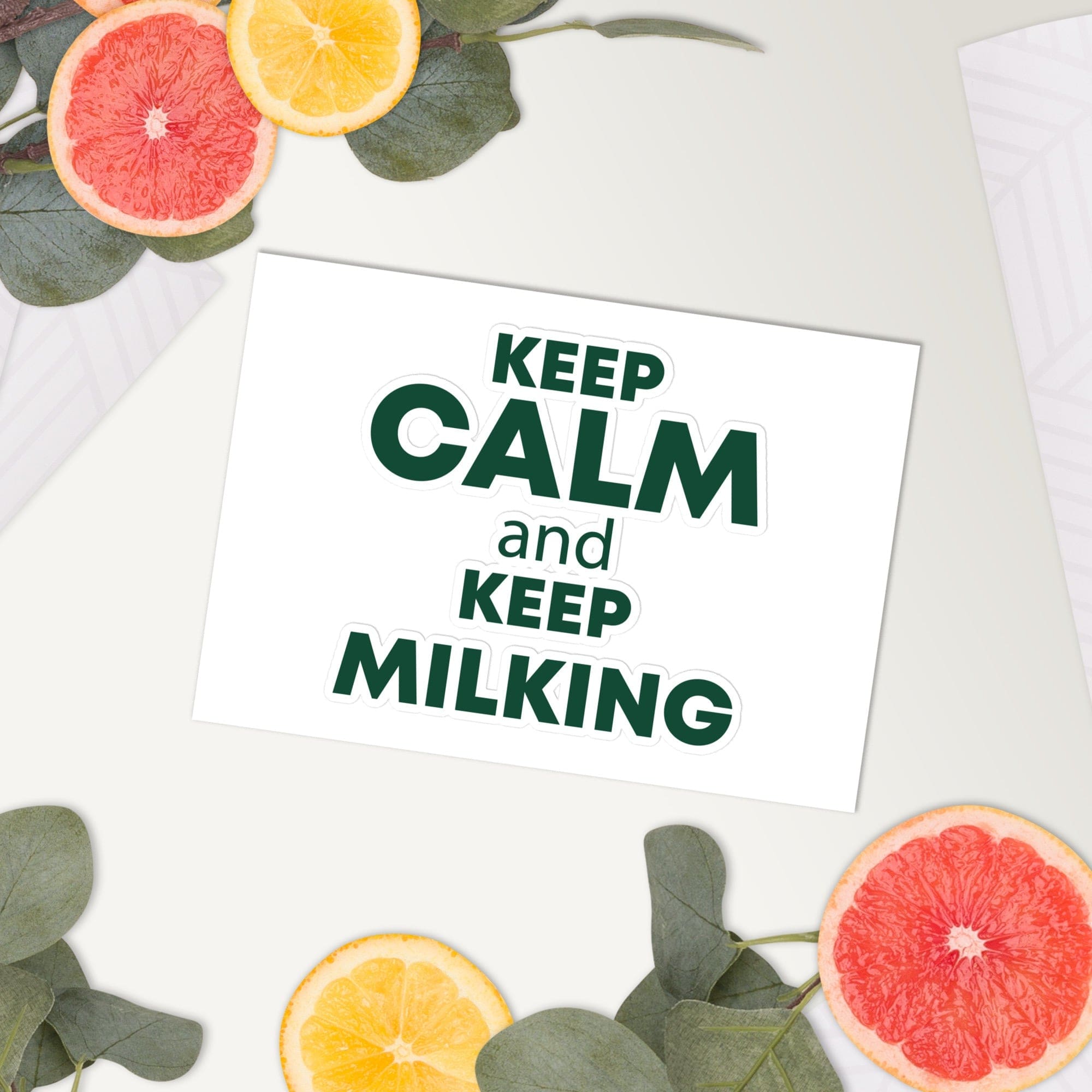 The Tractor Mugs Store KEEP CALM and KEEP MILKING | Sticker sheet Quality Farmers Merch